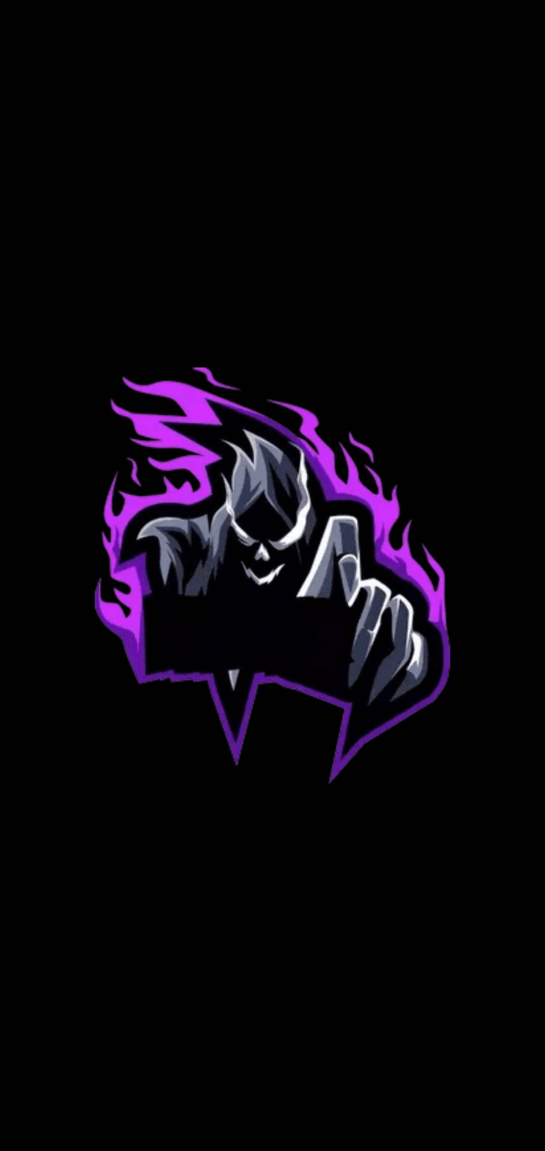 Spøgelse lilla flammer gaming logo HD Wallpapers