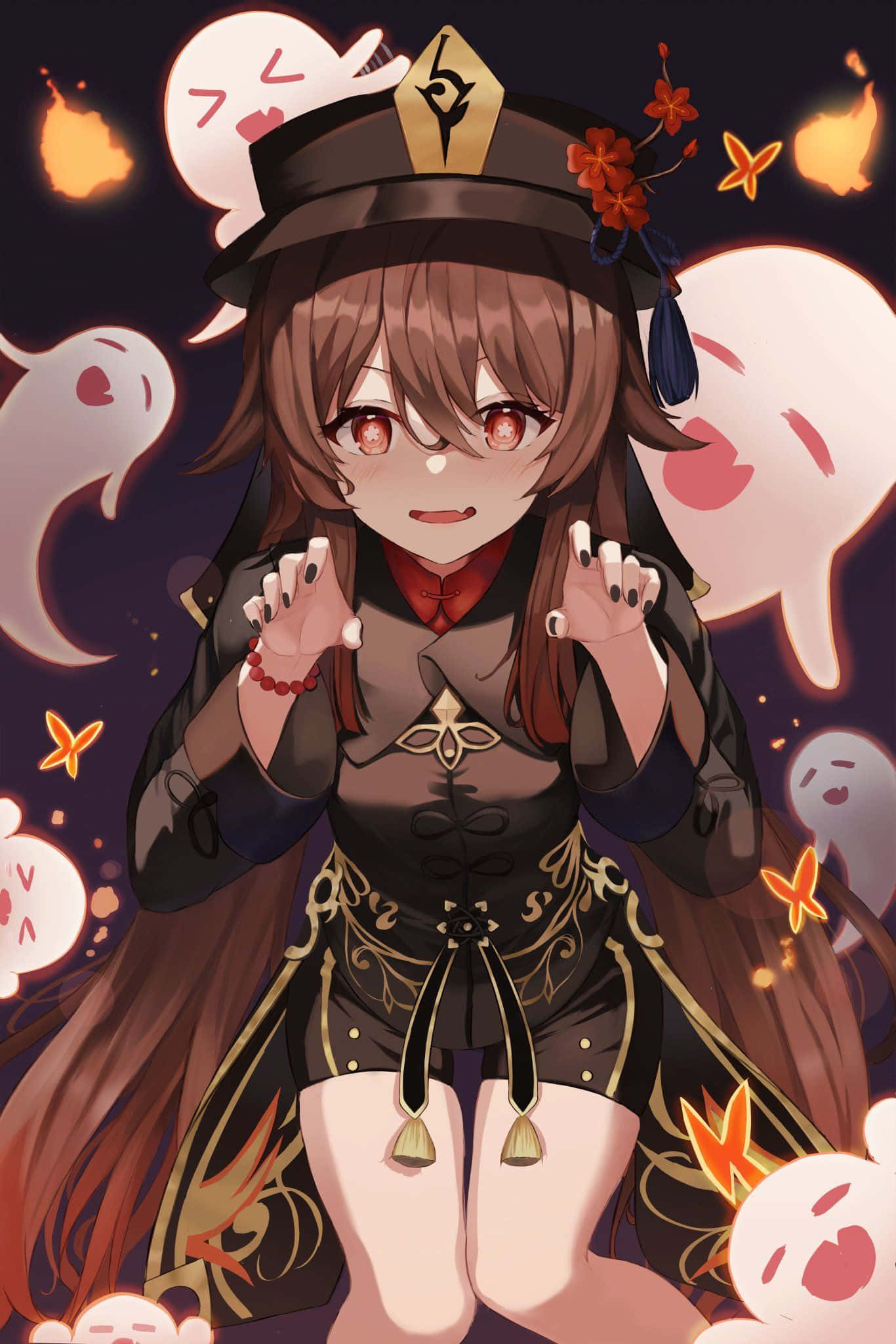 Spøgelsesagtig Hu Tao PFP Wallpapers