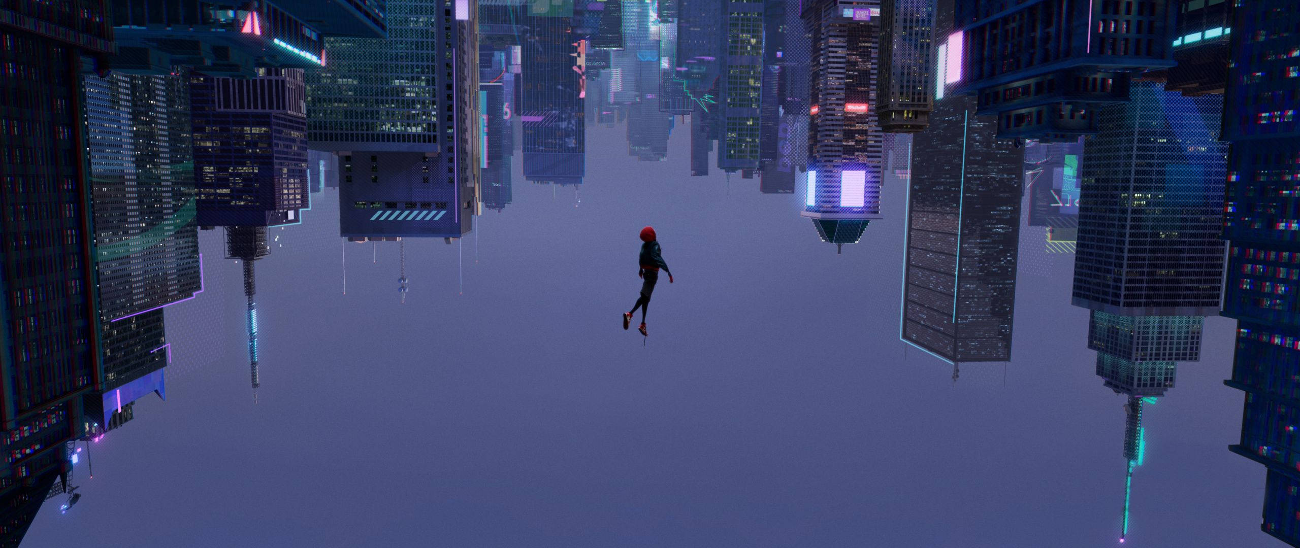 Spider-Man frit faldende i afgrunden Wallpapers