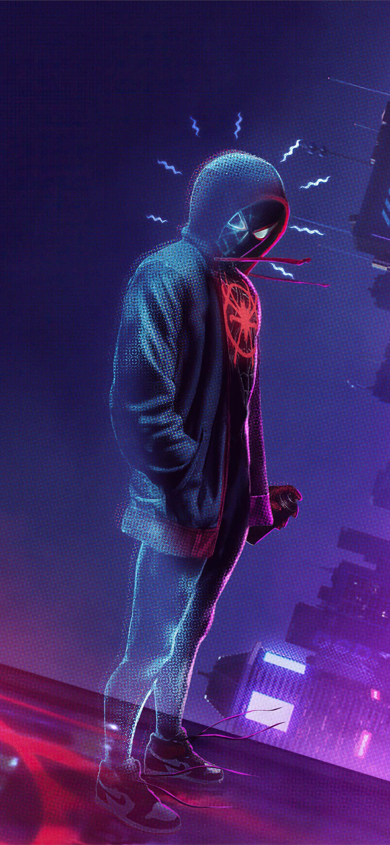 Spider Man Hoodie Miles Morales iPhone Wallpapers