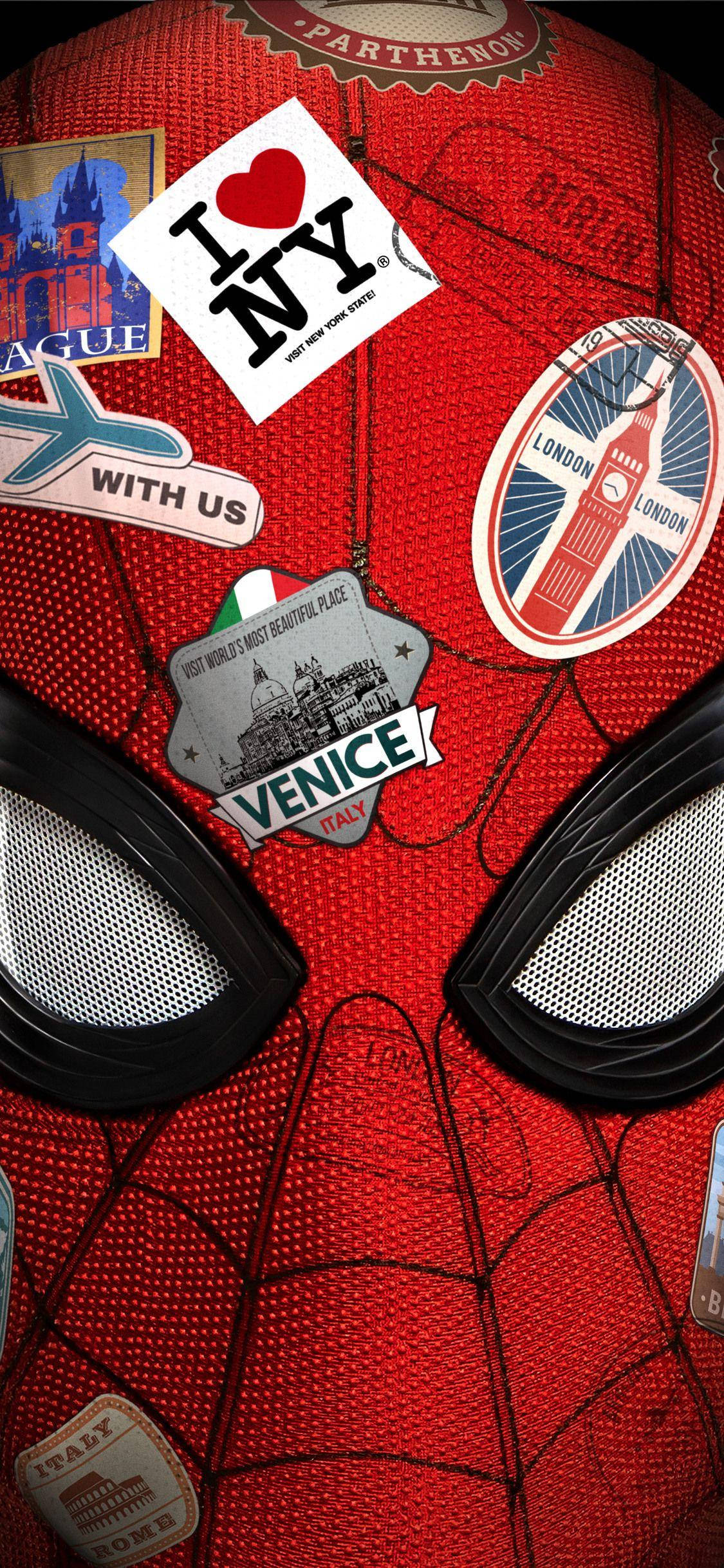 Spider Man Hoved Marvel iPhone X Wallpapers