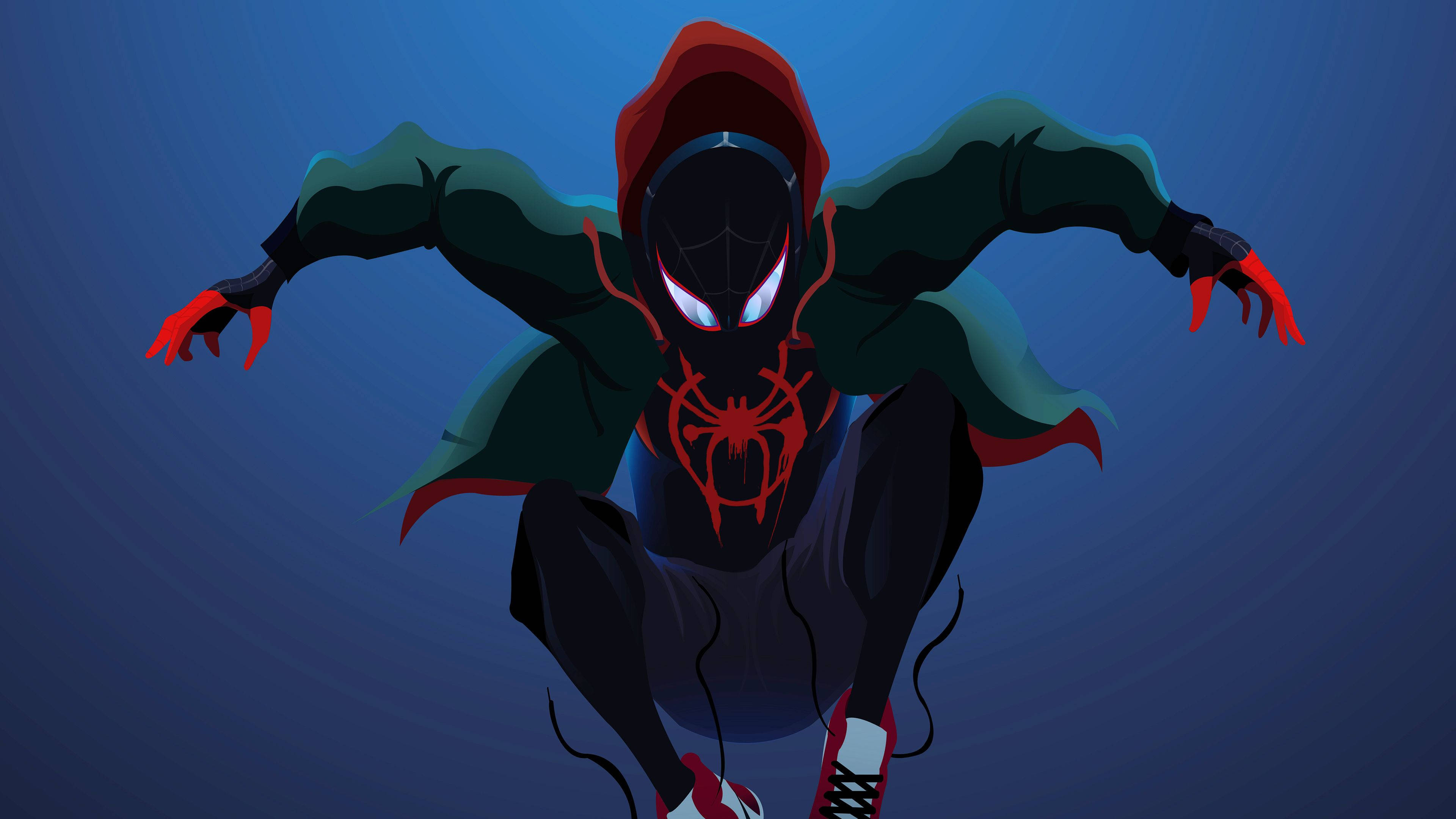Spider-Man i springende aktion Wallpapers