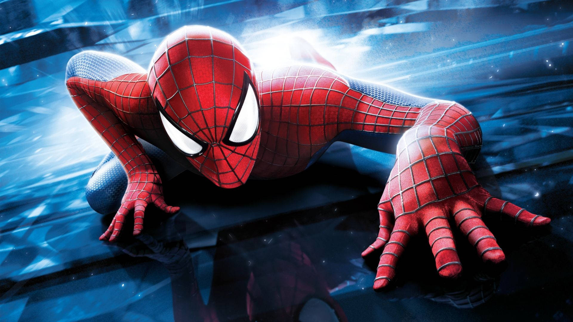 Spider-Man klatrer hurtigt op ad bygninger Wallpapers