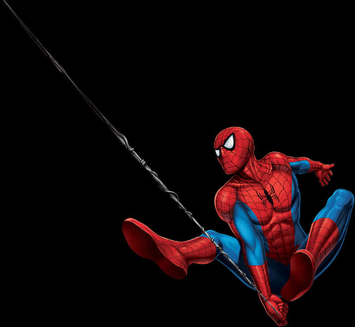 Spiderman i svingende aktion Wallpapers