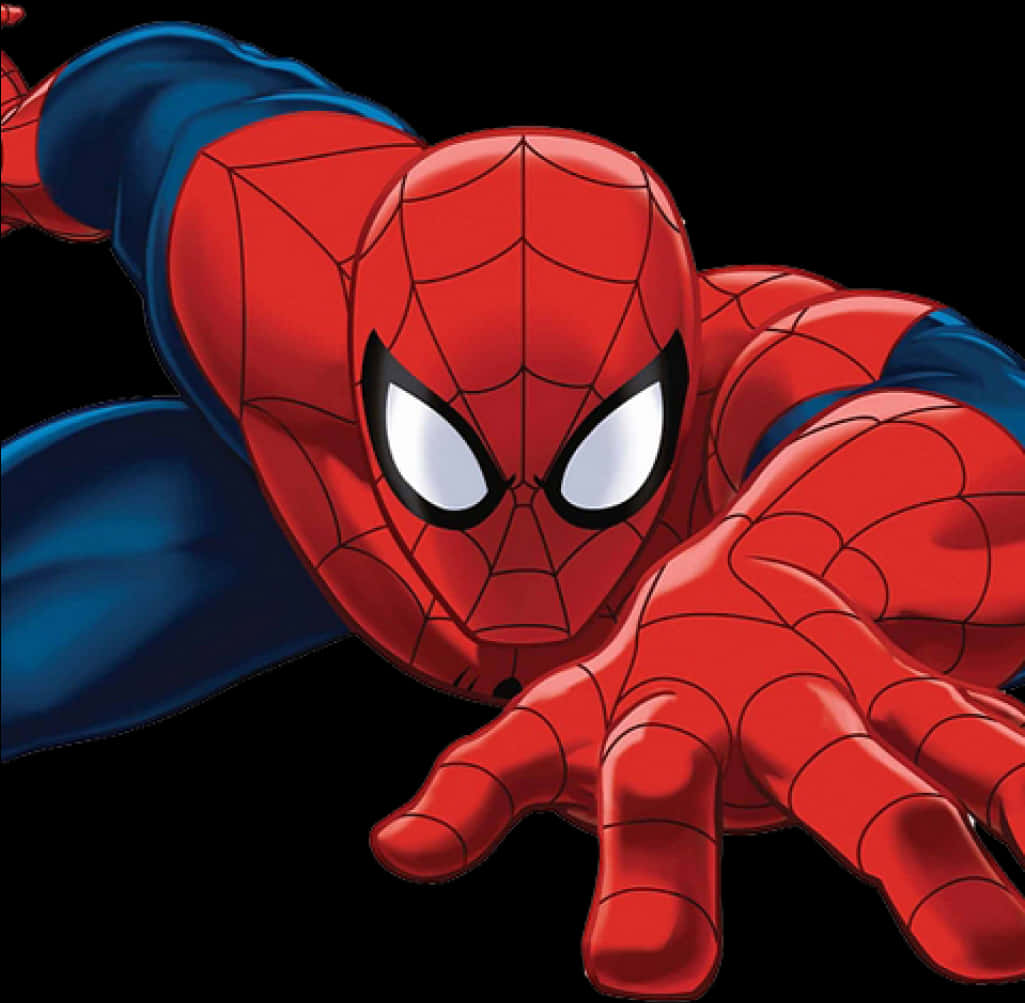 Spiderman kravlende actionpose Wallpapers