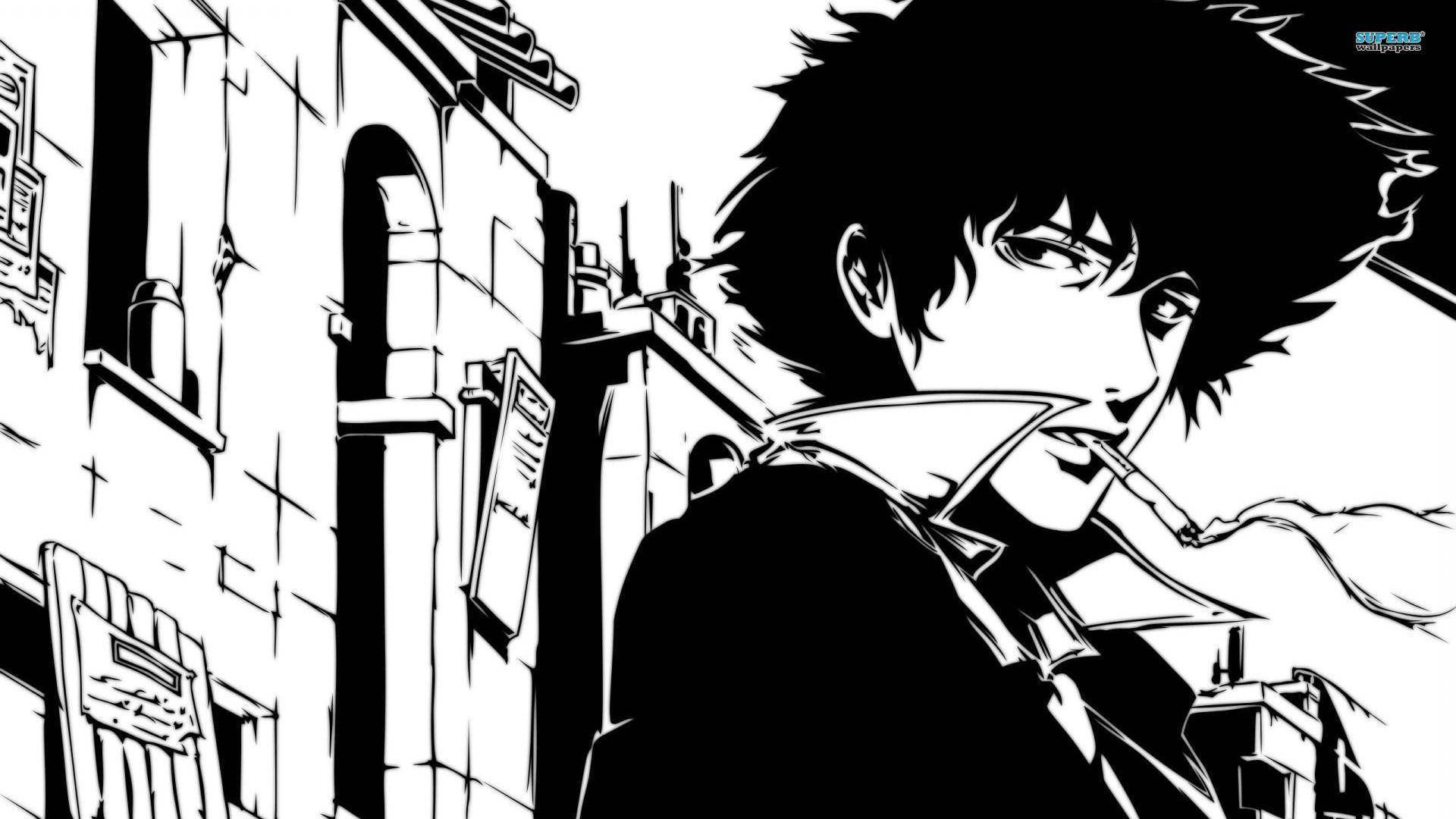 Spike Spiegel Sort og Hvid Anime Wallpapers
