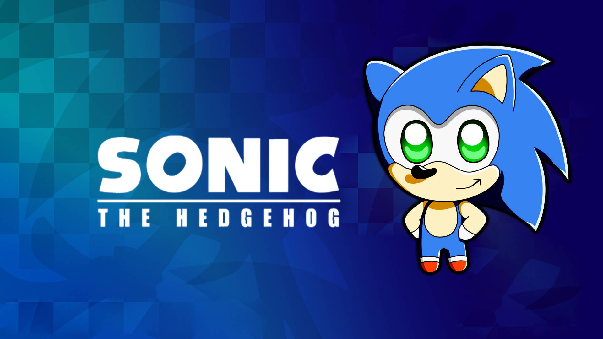 Spil som den ikoniske videospilkarakter, Sonic the Hedgehog Wallpapers