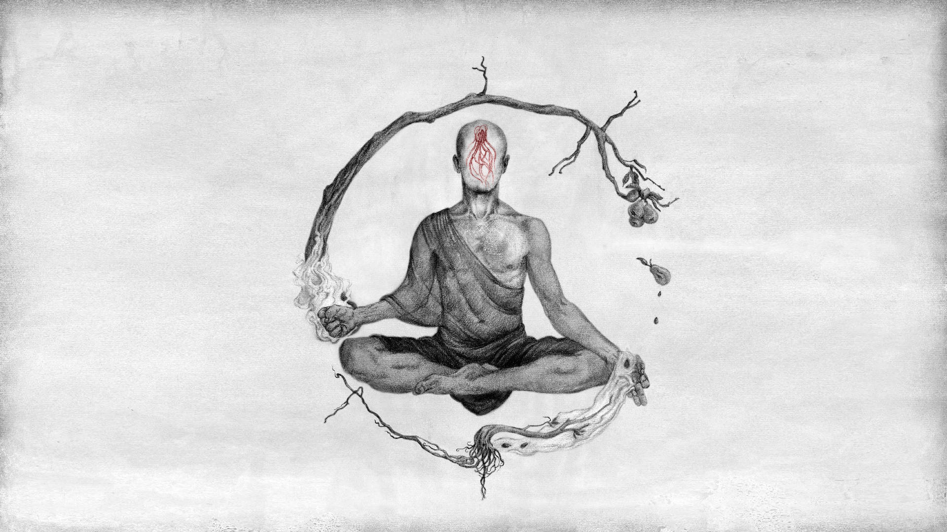 Spirituel æstetik mediterende munk Wallpapers