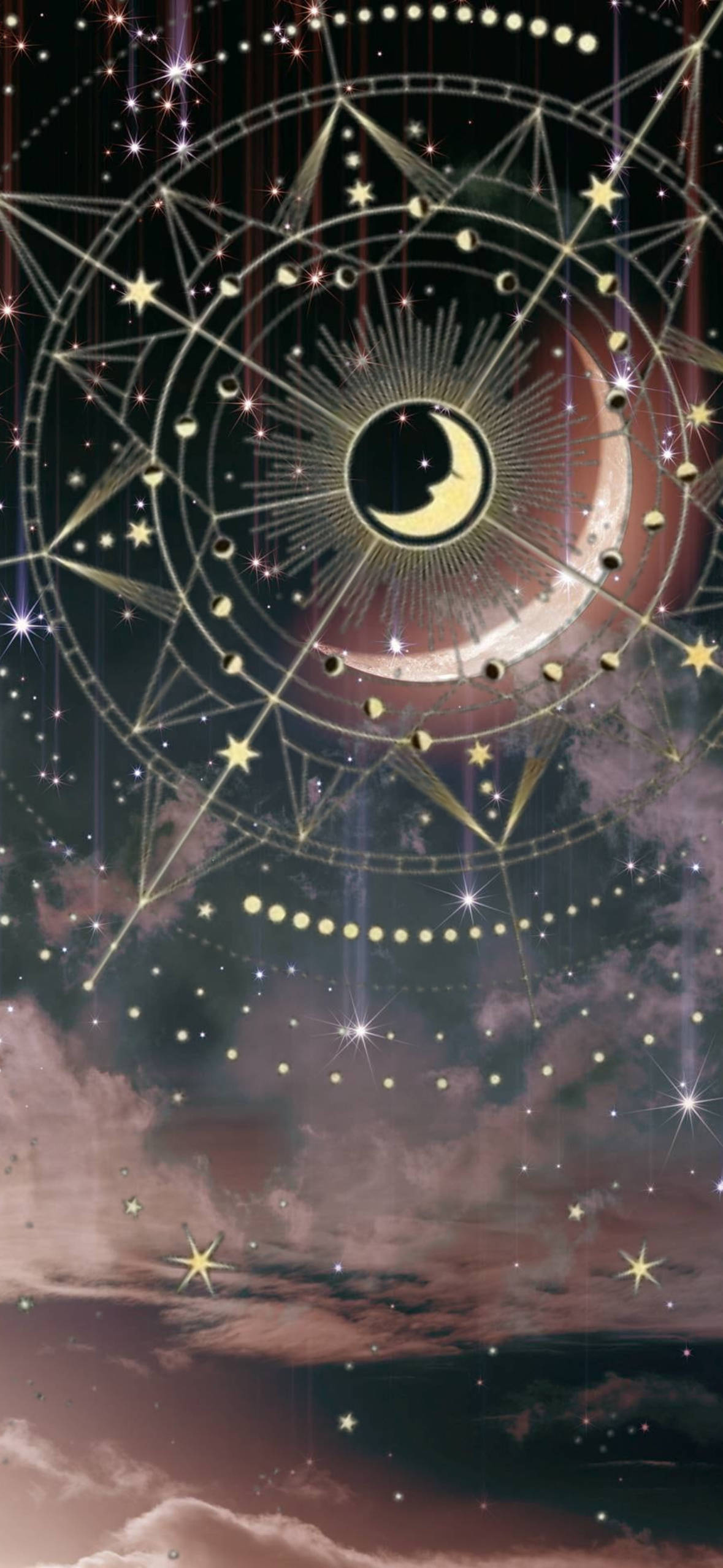 Spirituel æstetisk cirkel månefase Wallpapers