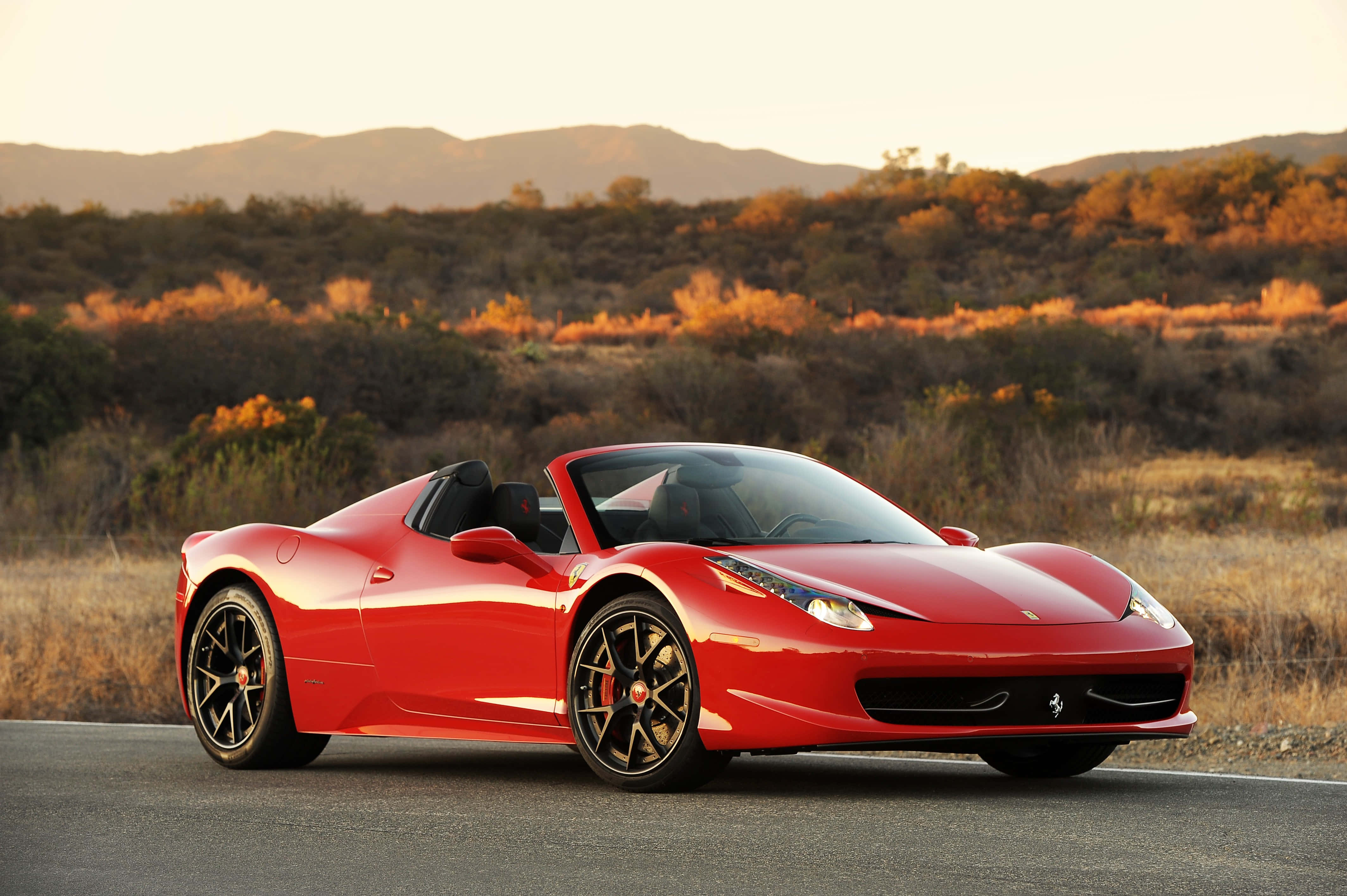 Spænd dig fast og oplev spændingen ved en tur i en Ferrari Wallpapers
