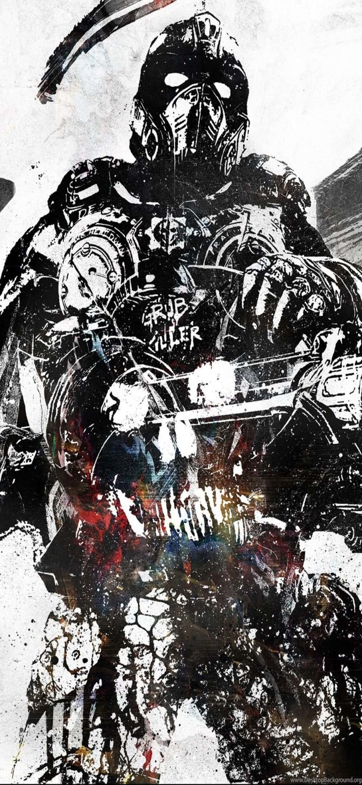 Spændende Gears of War 5-spilaction på iPhone XS Max Wallpapers