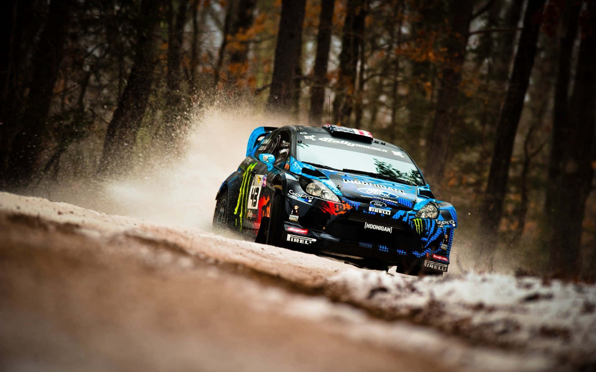 Spændende isracingmesterskab på frossen sø Wallpapers