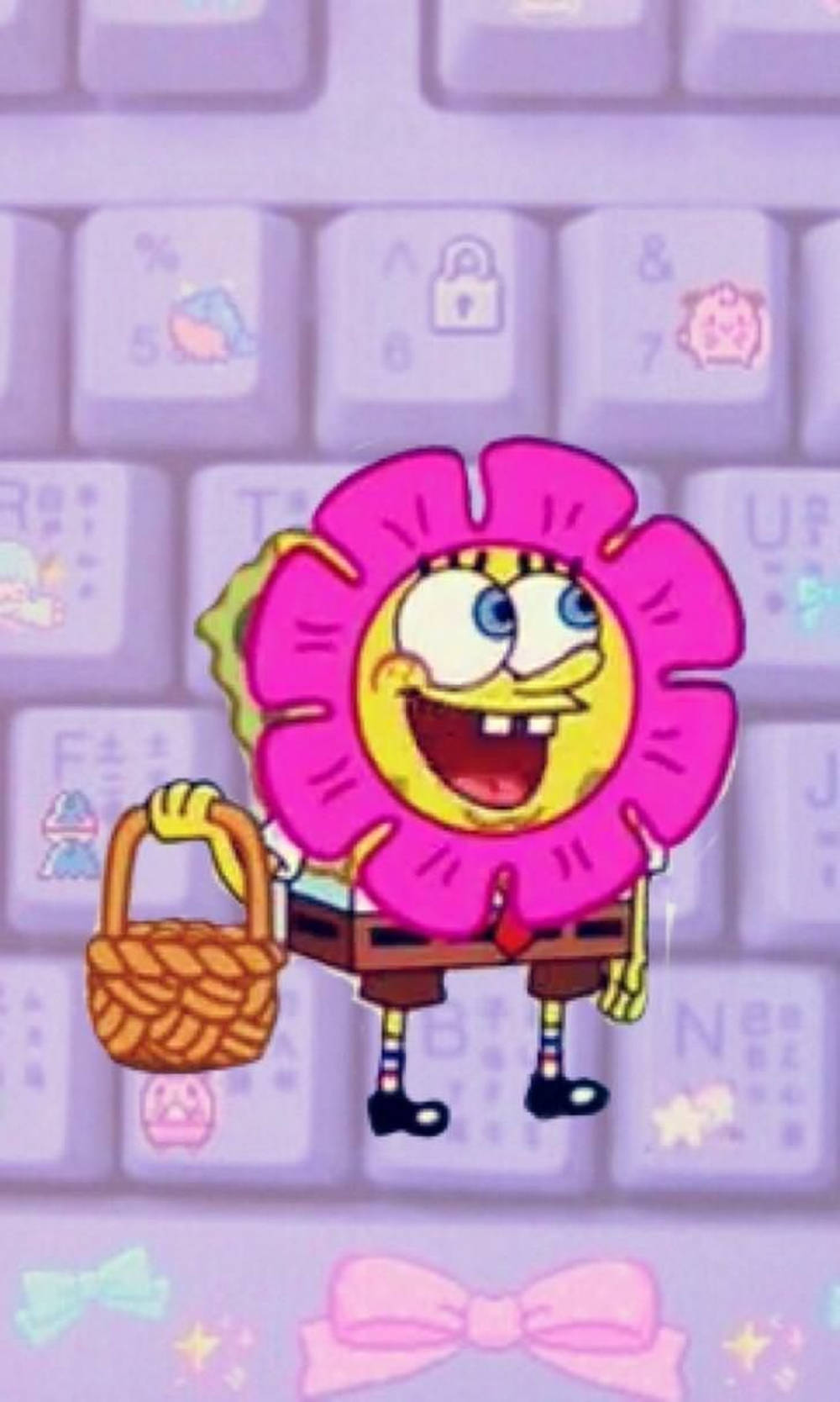 SpongeBob Lodret Keyboard Æstetik Wallpapers