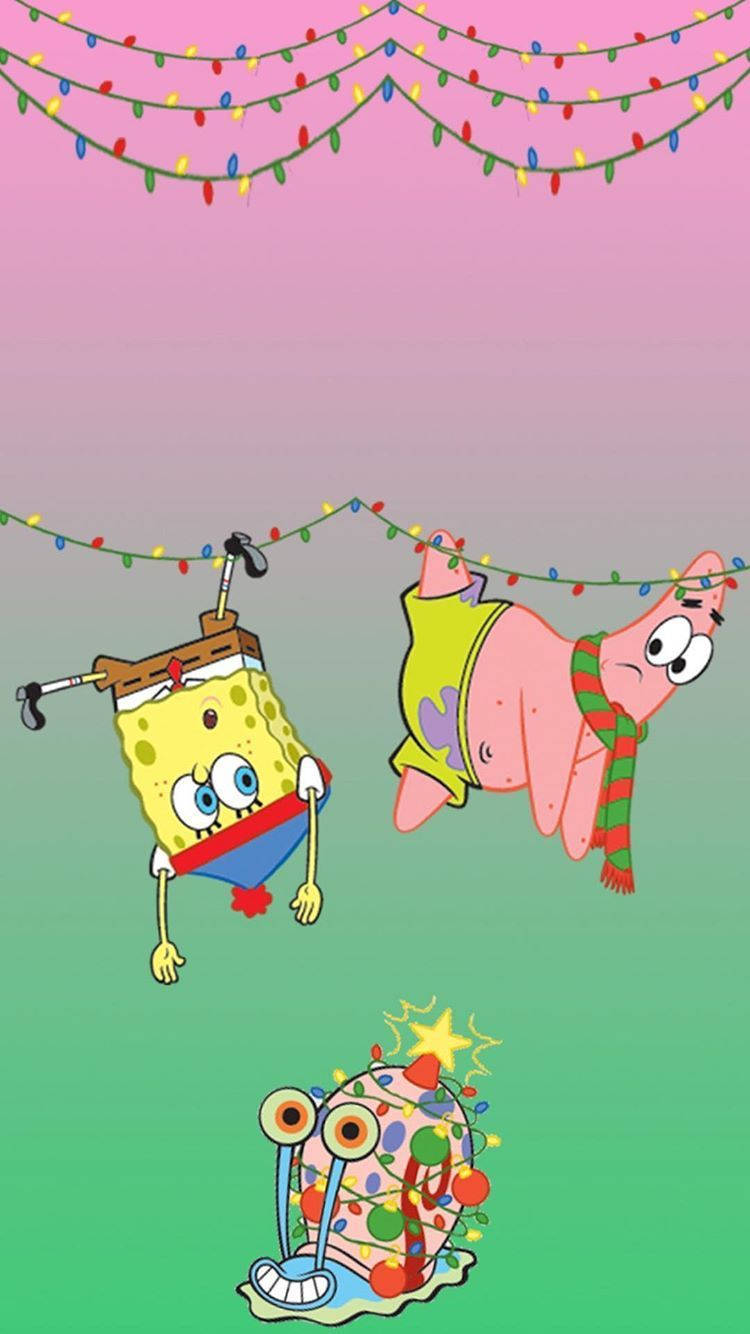 SpongeBob og Patrick til jul Wallpapers