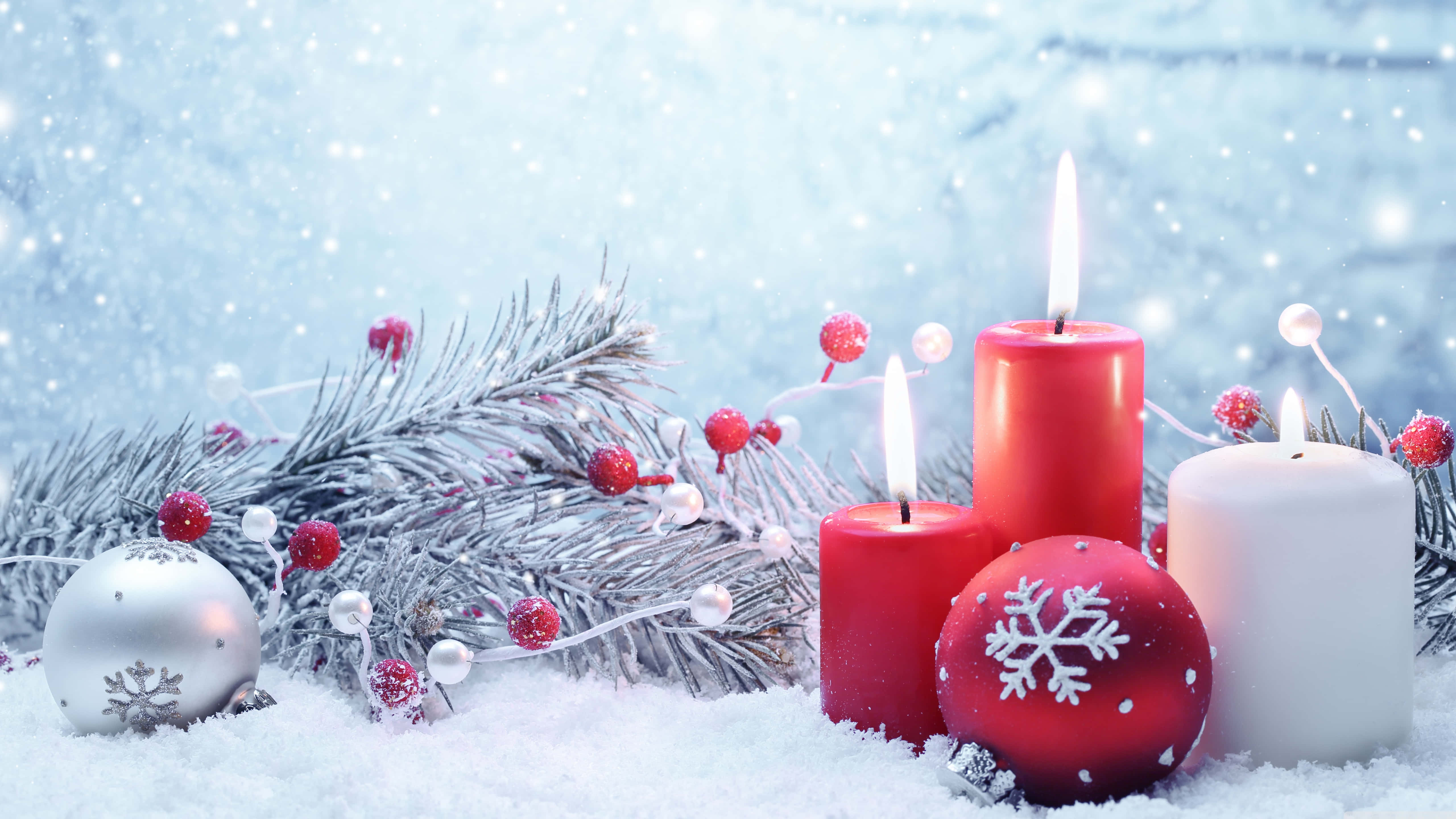 Spred festlig julestemning med dette smukke julebillede Wallpapers