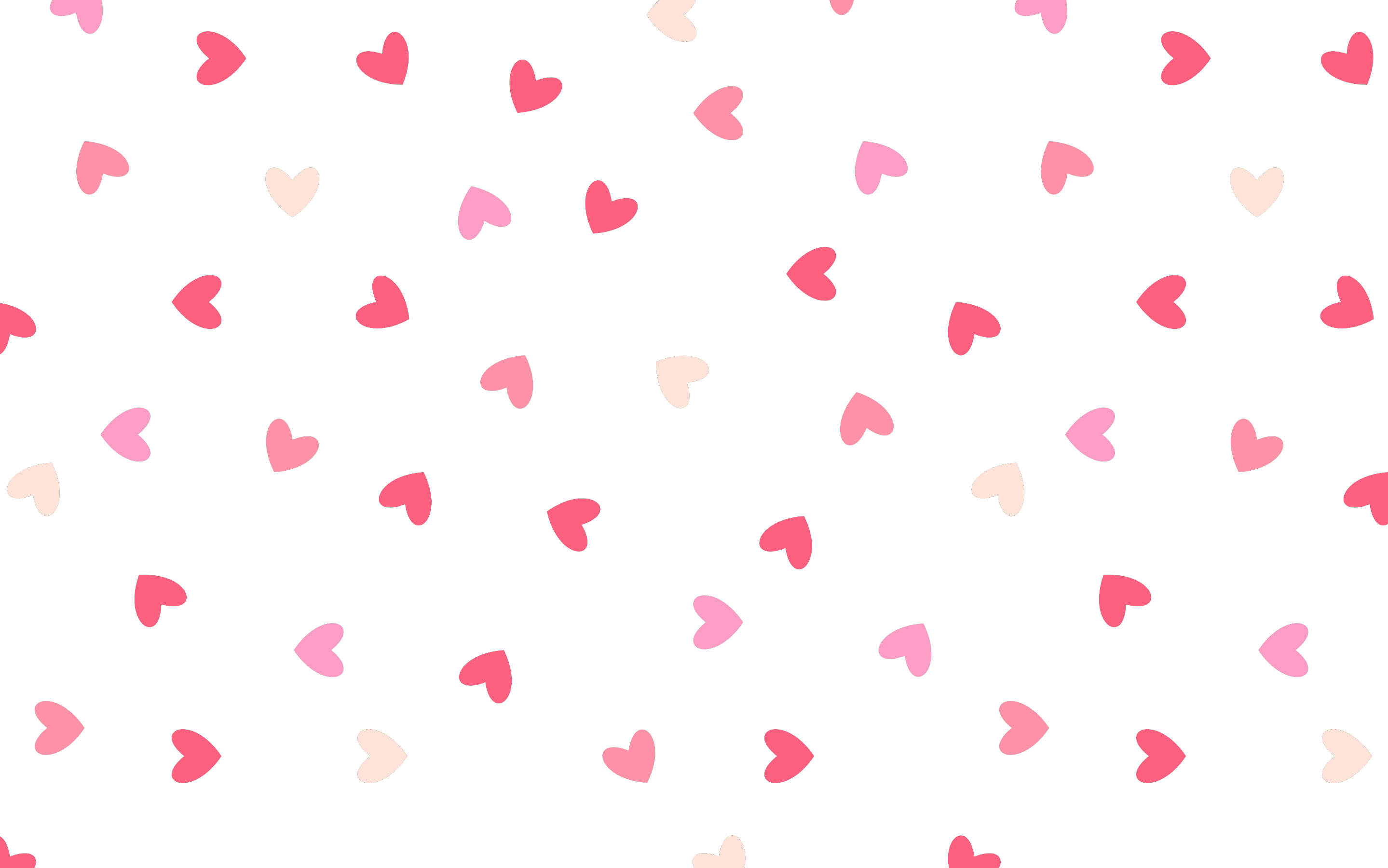 Spredte hjerter til Valentinsdag skrivebord Wallpapers