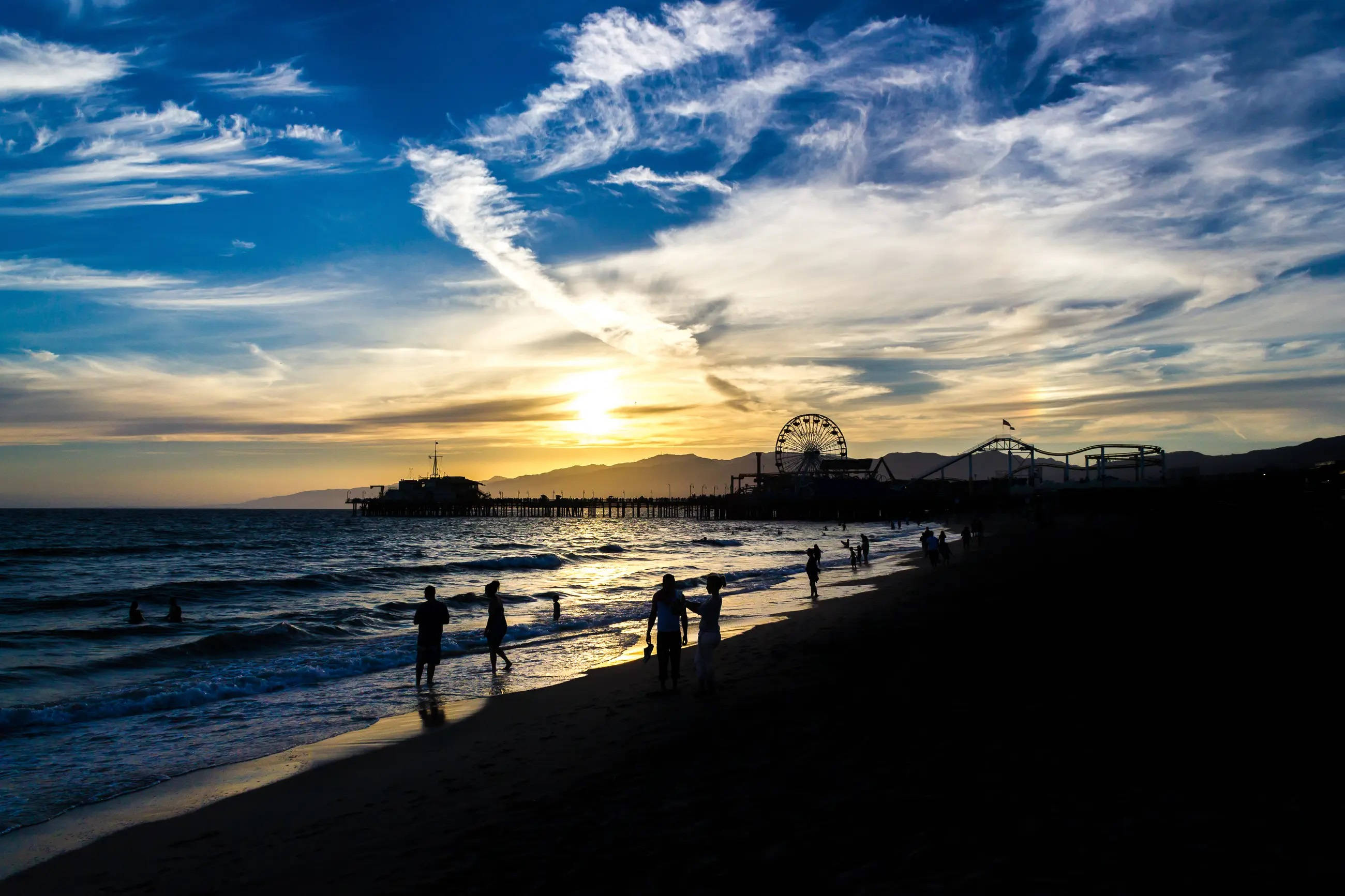 Sta. Monica Los Angeles solnedgang Wallpapers