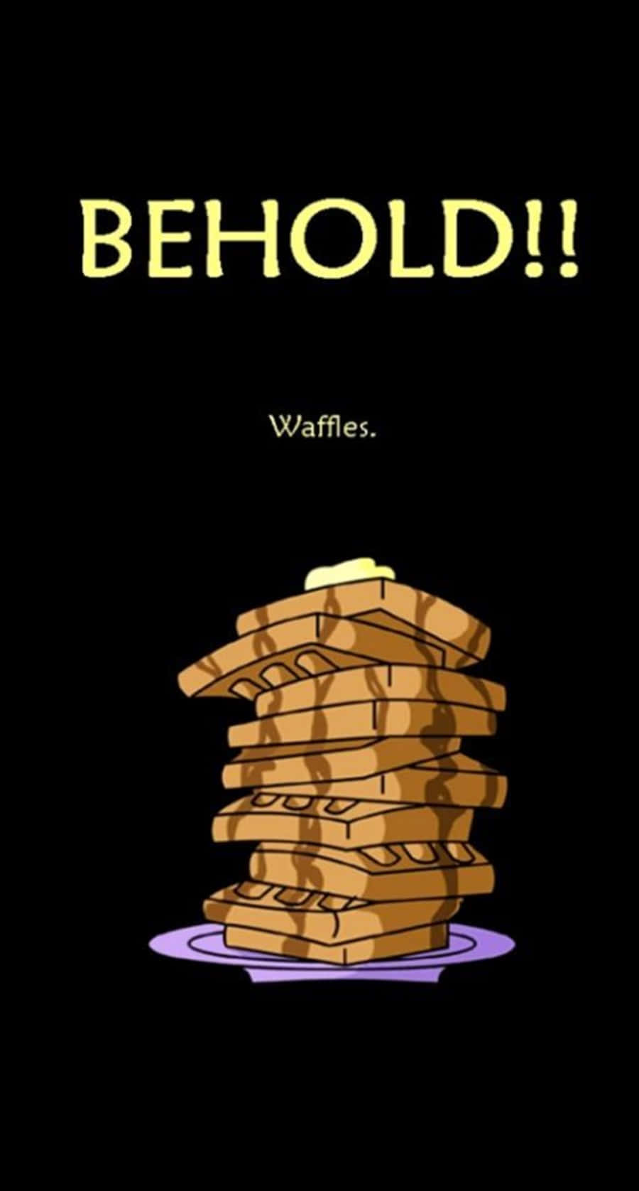 Stak af vafler Sjov Voksen Telefon Wallpapers