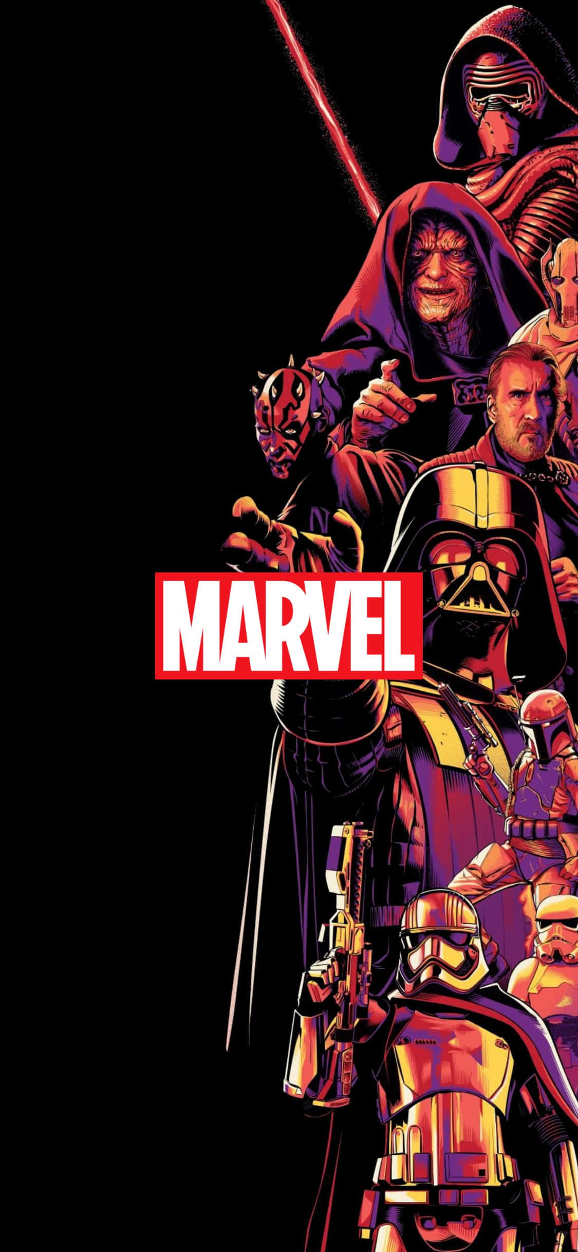 Star Wars-karakterer iPhone XS Marvel-baggrund Wallpapers