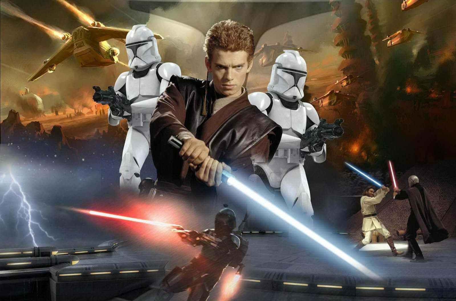 Star Wars Prequel Trilogi Collage Billede Wallpapers