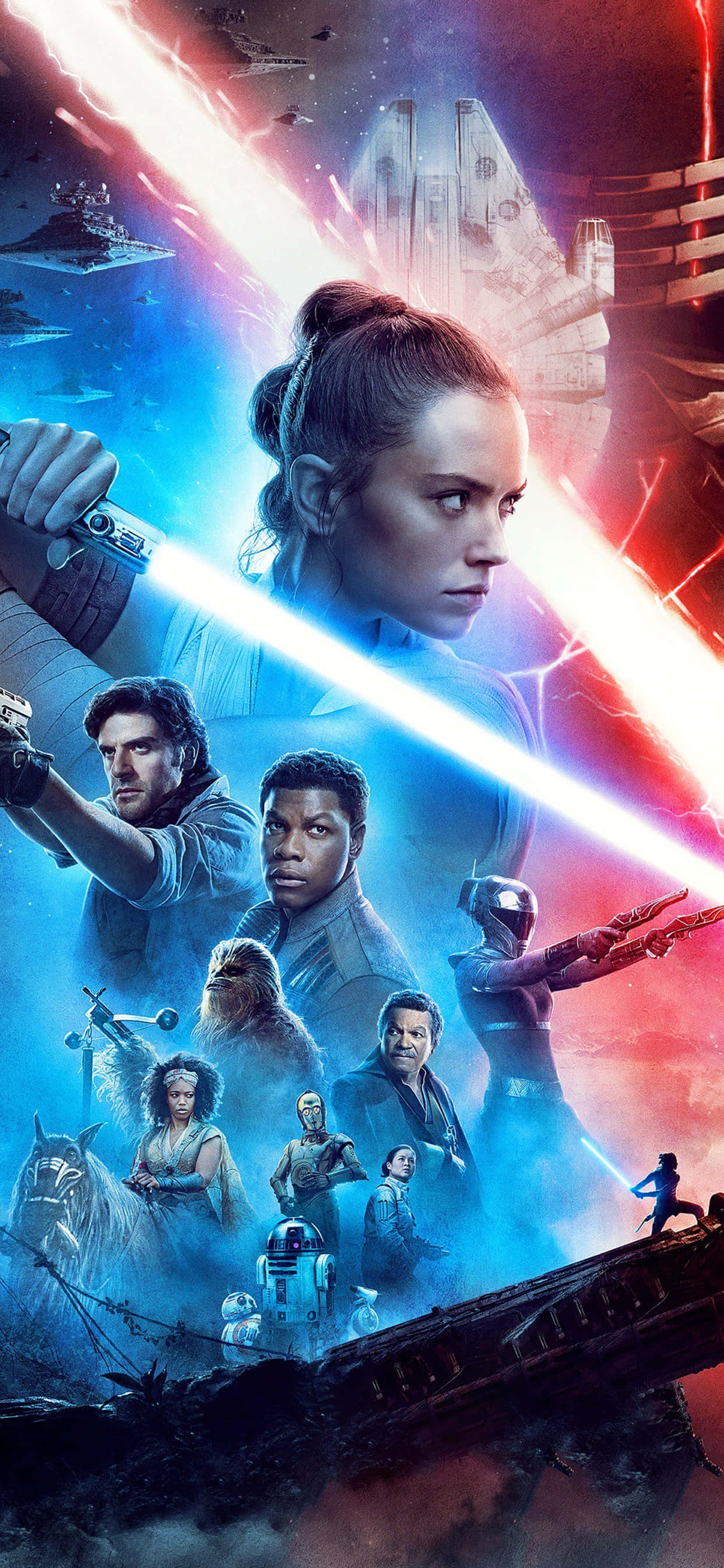 Star Wars Rey og ledsagere baggrund Wallpapers