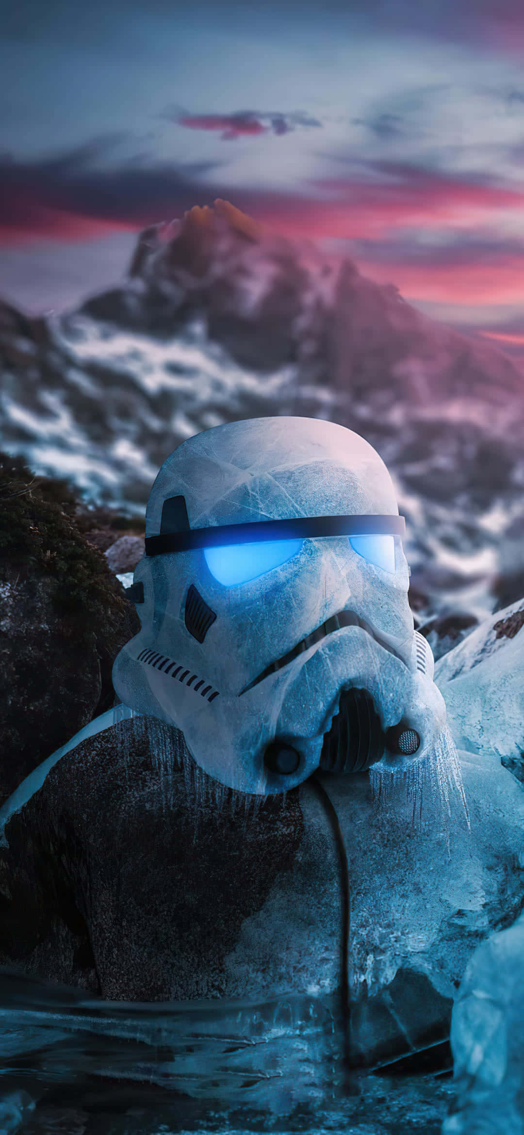 Star Wars Stormtrooper med glødende maske baggrund Wallpapers
