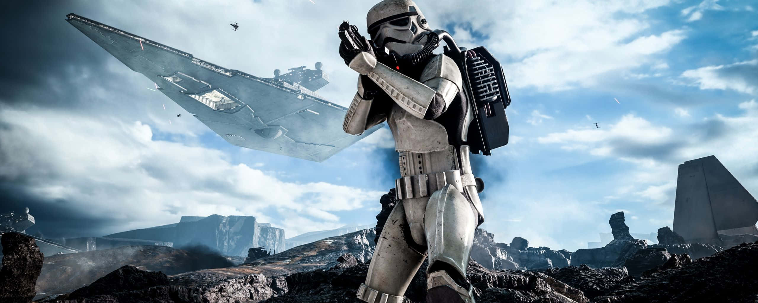 Star Wars-stormtrooper i ørkenen Wallpapers