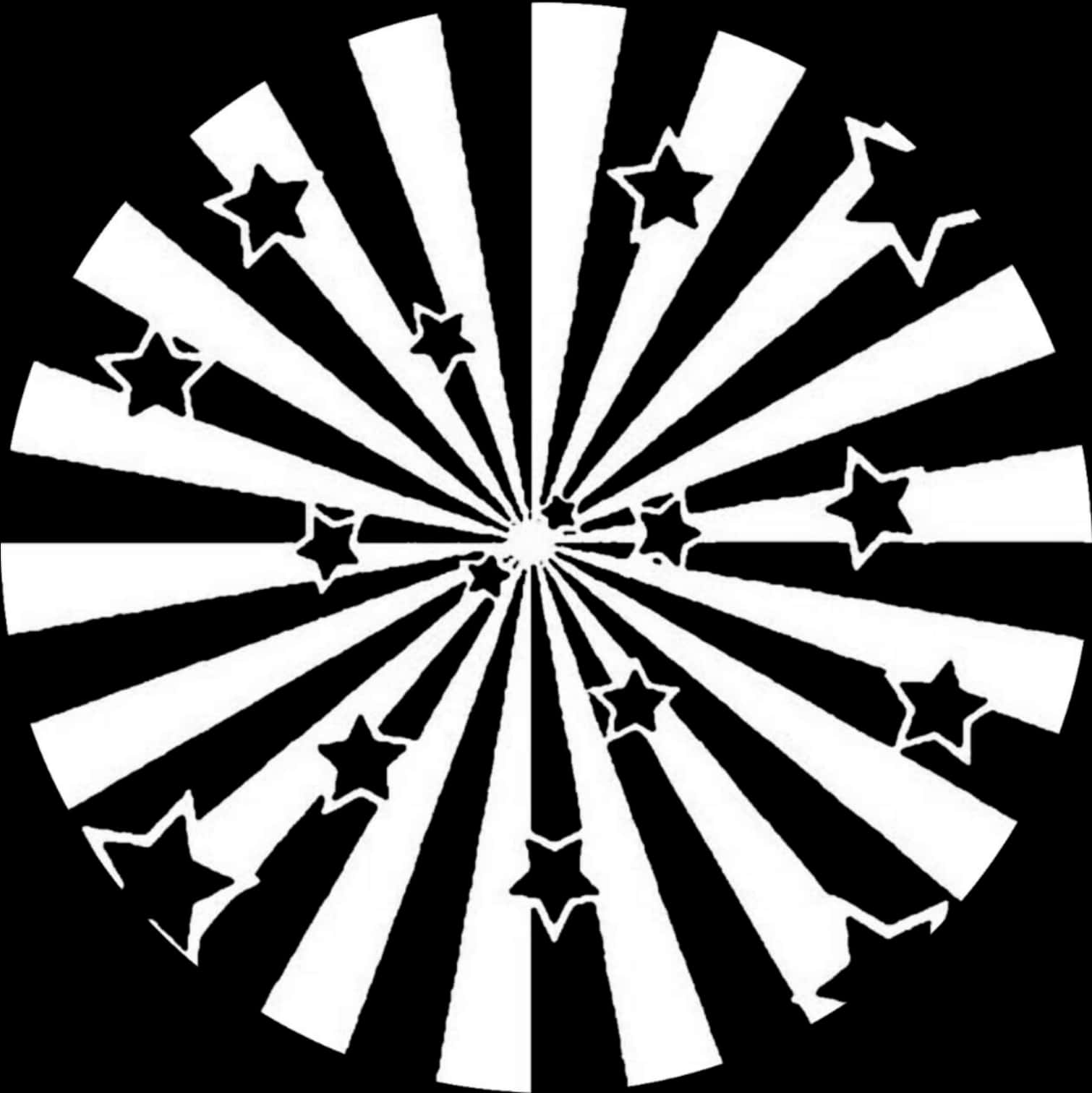 Starburst sort-hvidt mønster Wallpapers