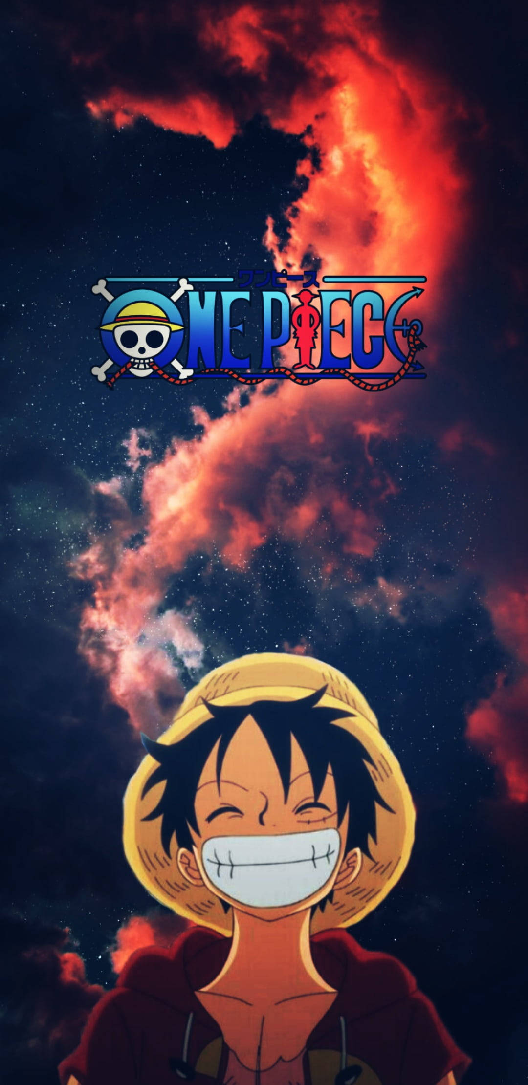 Starry Night Luffy Aesthetic med Logo Wallpapers