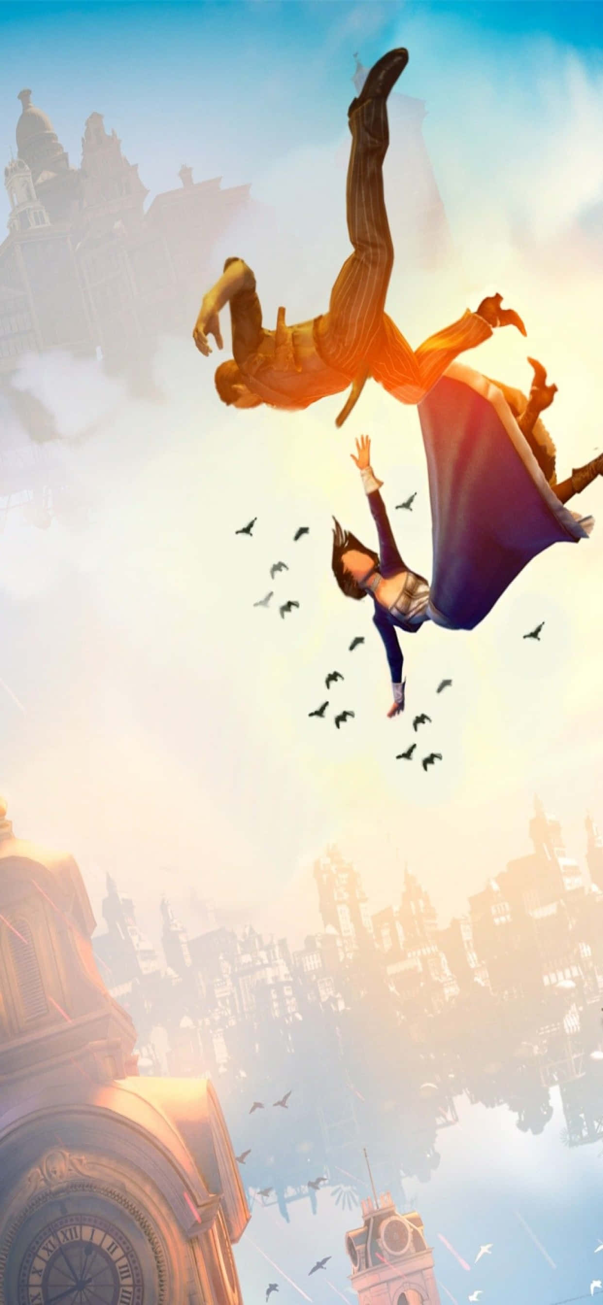 Æstetisk Animeret iPhone Xs Max Bioshock Infinite Baggrund Wallpapers