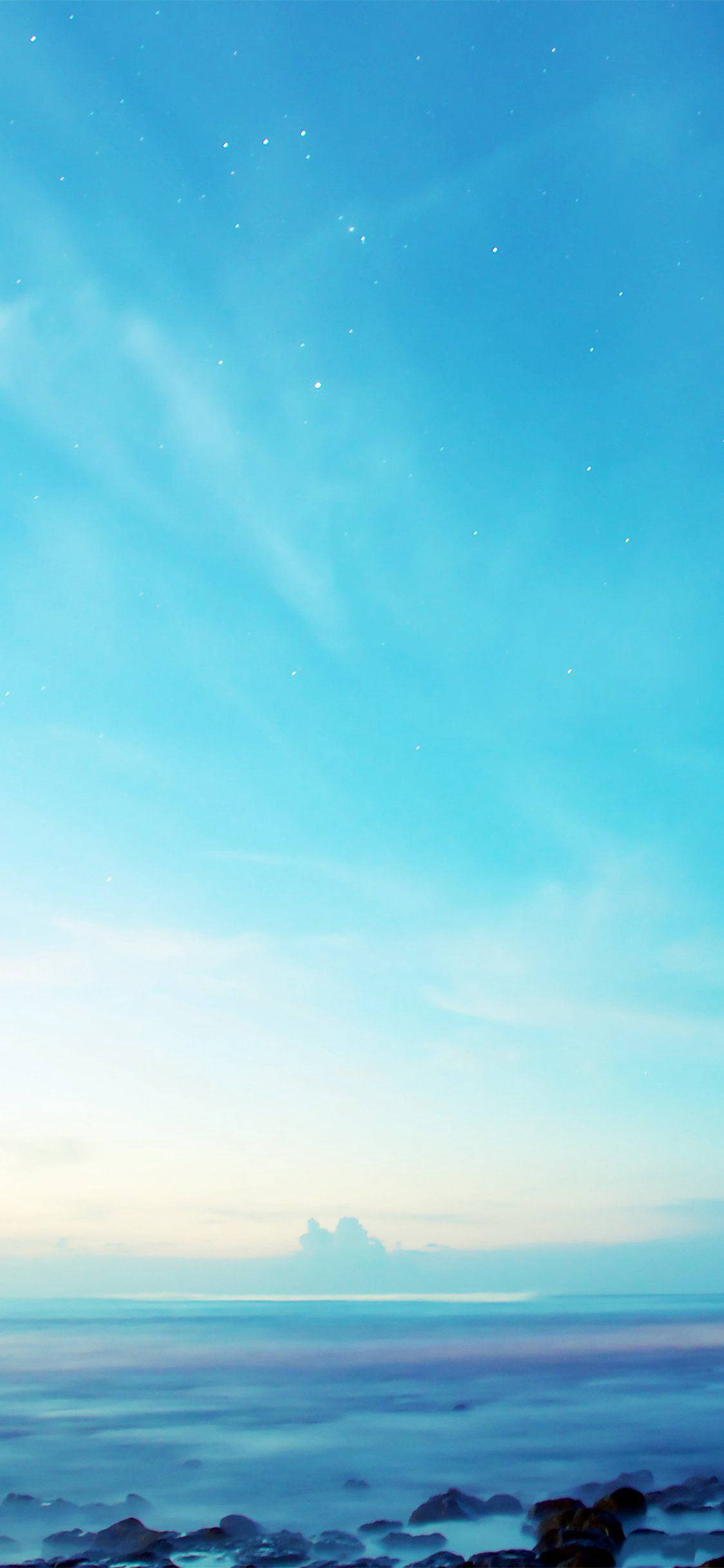 Æstetisk blå himmel til iPhone Wallpapers