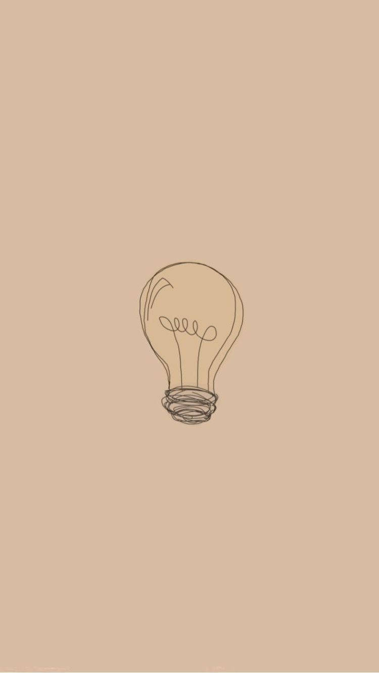 Æstetisk brun lyspære-kunst Wallpapers
