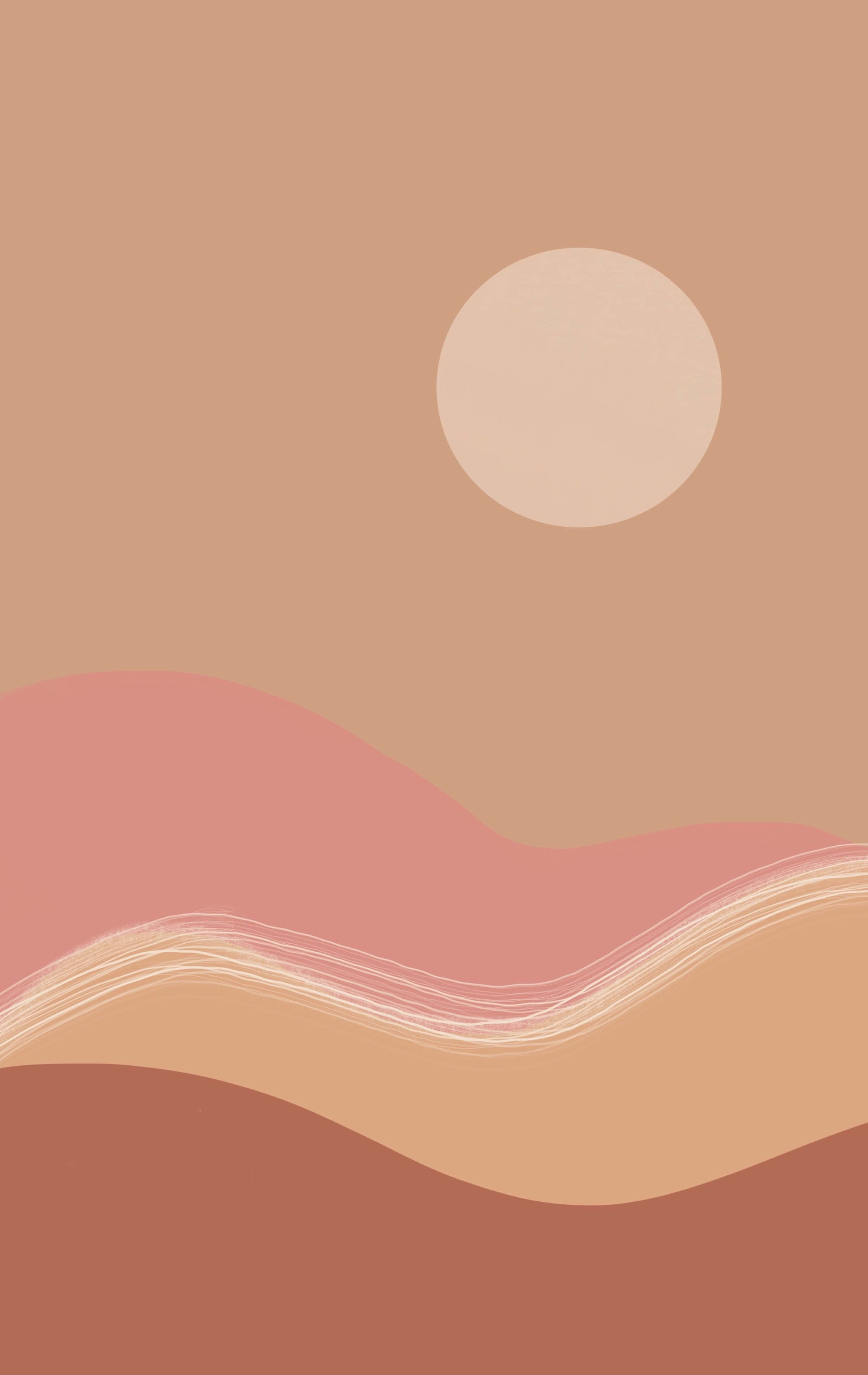 Æstetisk brunfarvet abstrakt havudsigt Wallpapers