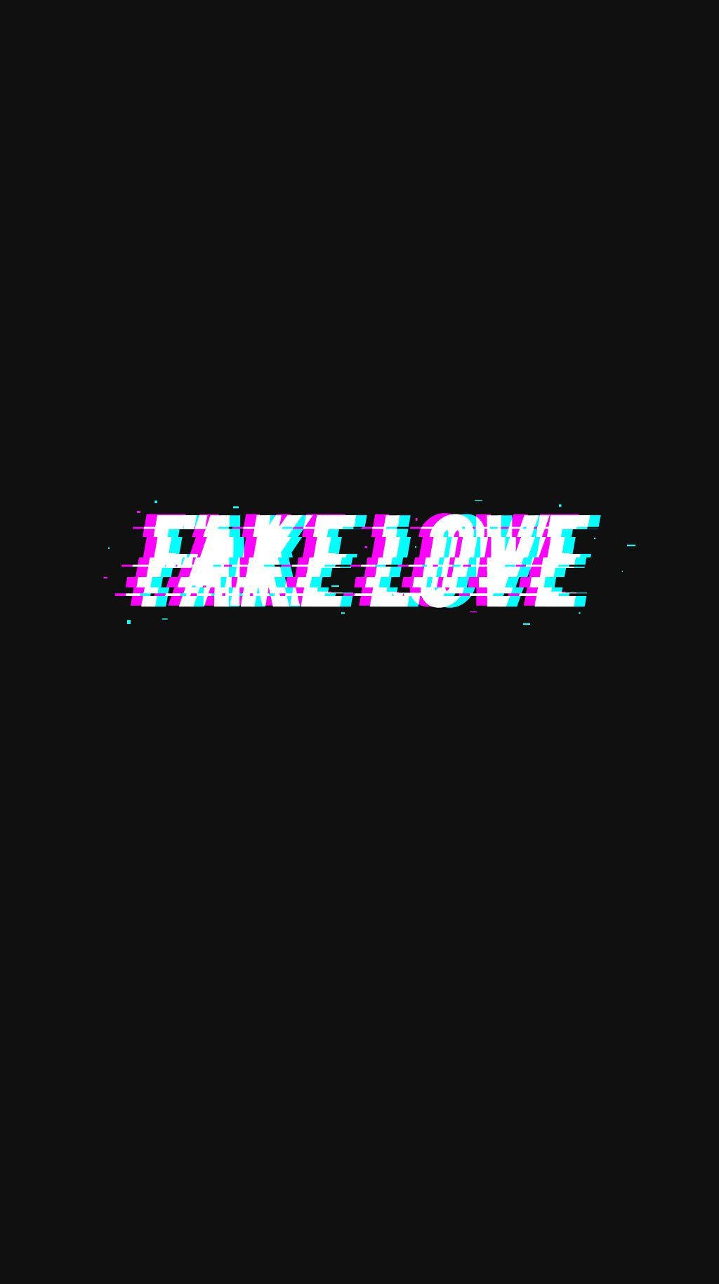 Æstetisk BTS Fake Love Glitcheffekt Wallpapers