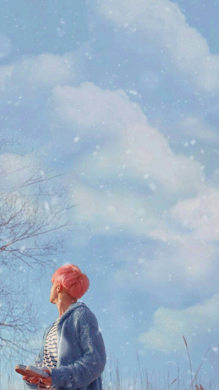Æstetisk BTS Jimin med hjerte Wallpapers