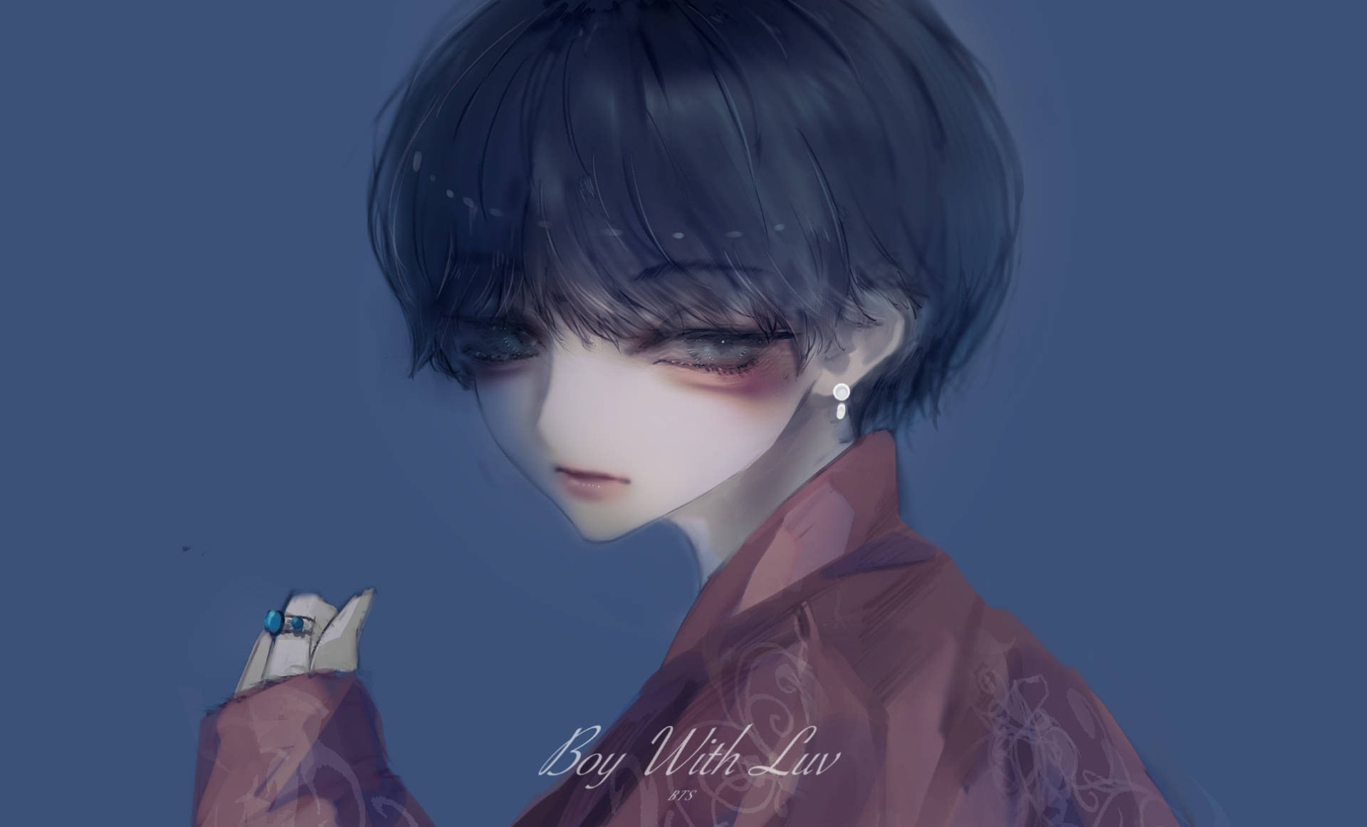 Æstetisk BTS V Anime Kunst Wallpapers