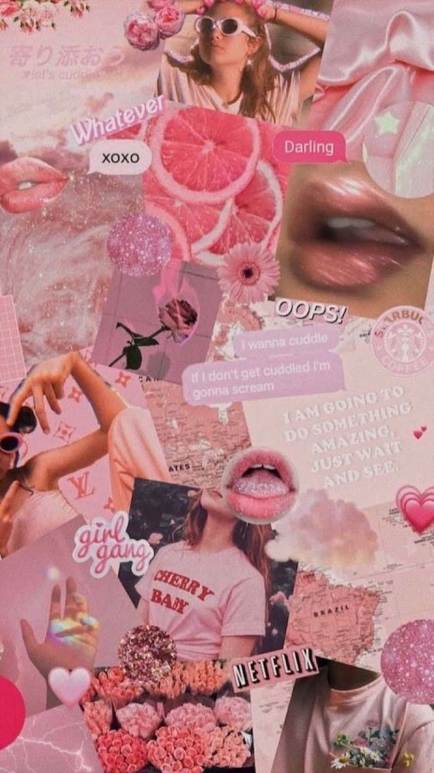 Æstetisk collage af smukke farver Wallpapers