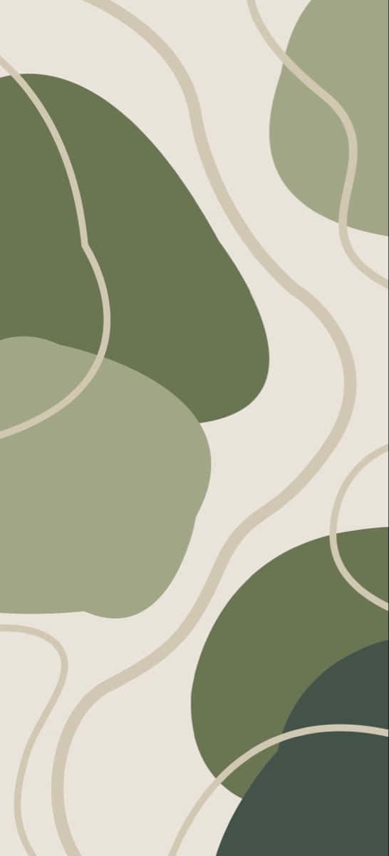 Æstetisk Design I Oliven Grøn Baggrund Wallpapers