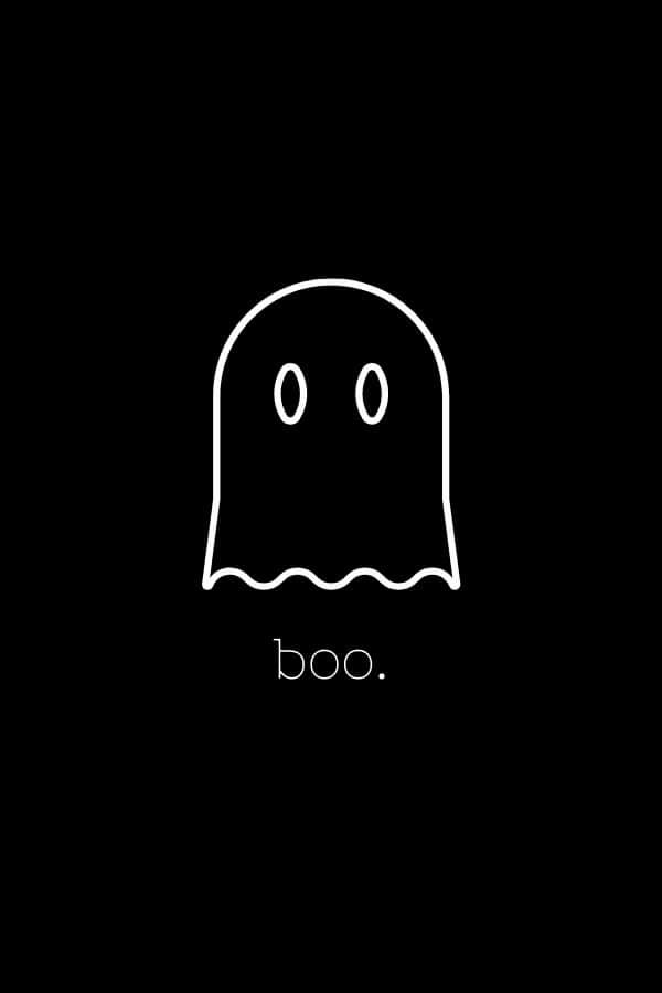Æstetisk Halloween baggrund med spøgelse der siger buh Wallpapers