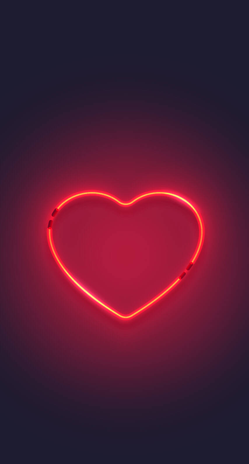 Æstetisk hjerte der gløder i mørket Wallpapers