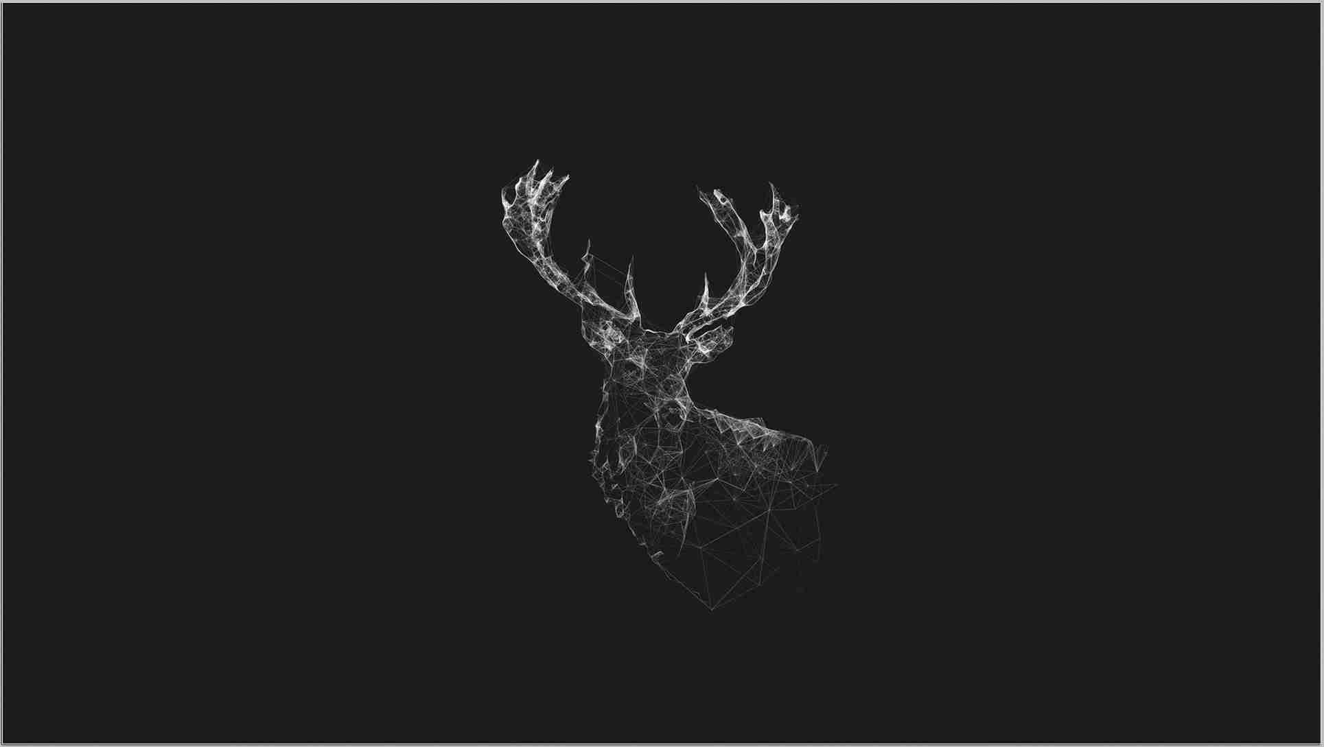 Æstetisk hjorteillustration til bærbar Wallpapers