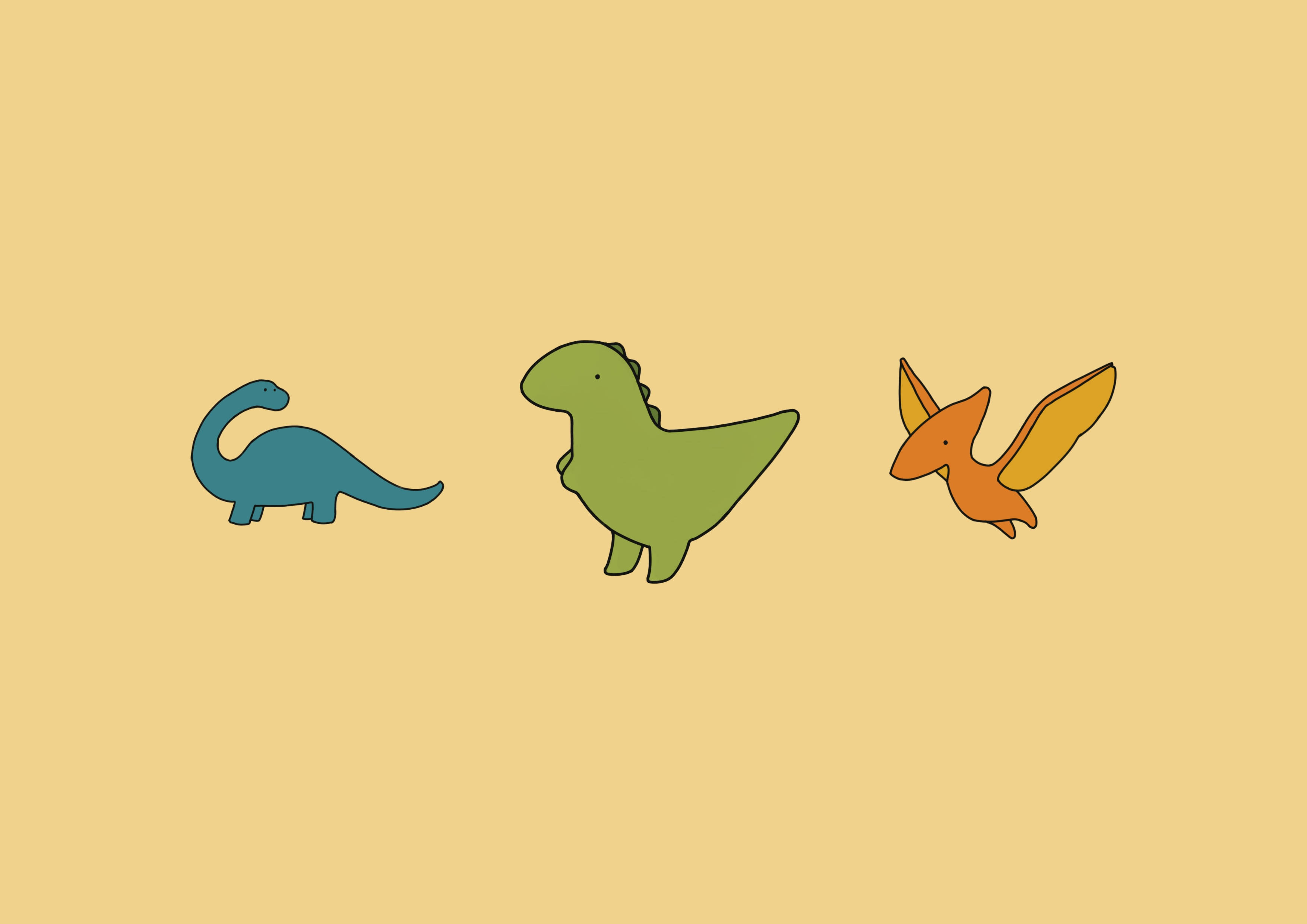 Æstetisk iPad sød dinosaur Wallpapers