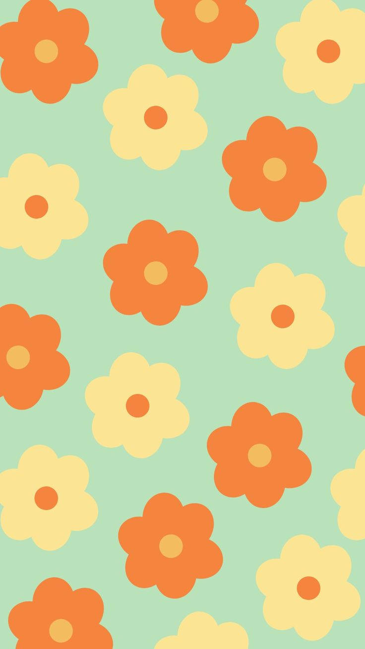 Æstetisk iPhone X blomstermønster Wallpapers