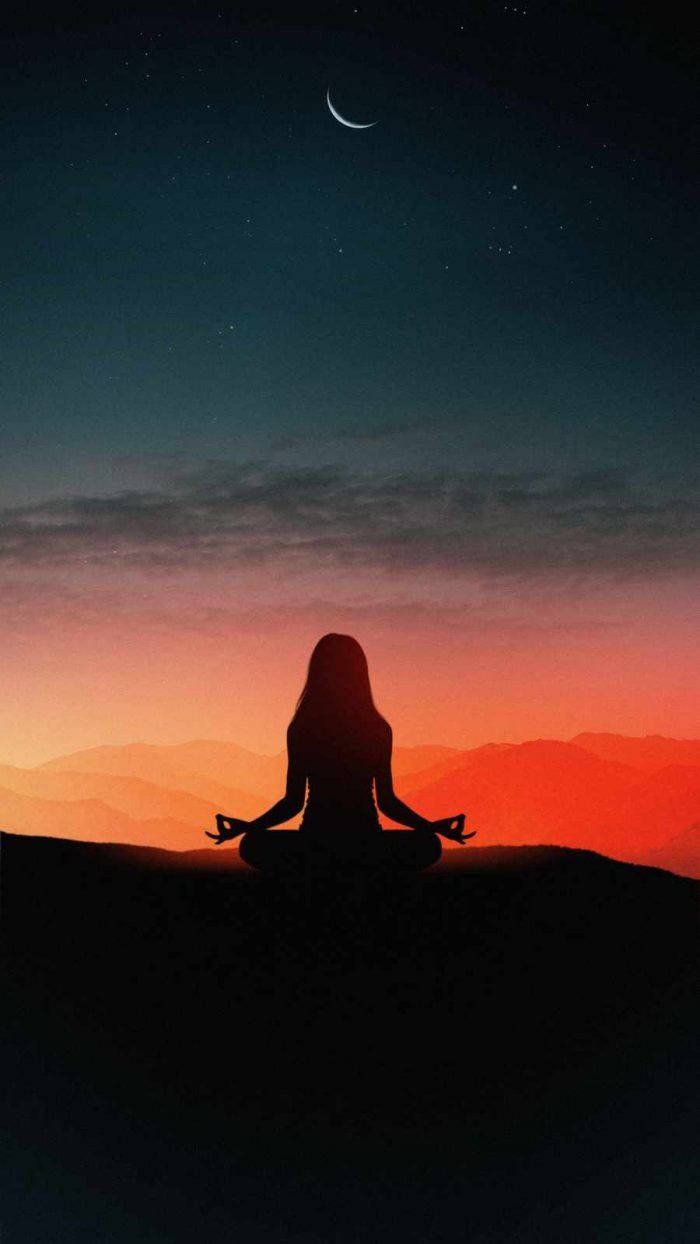 Æstetisk iPhone X pige yoga Wallpapers