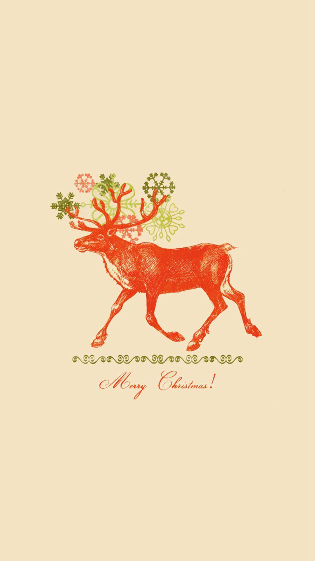 Æstetisk jule iPhone rensdyr Wallpapers