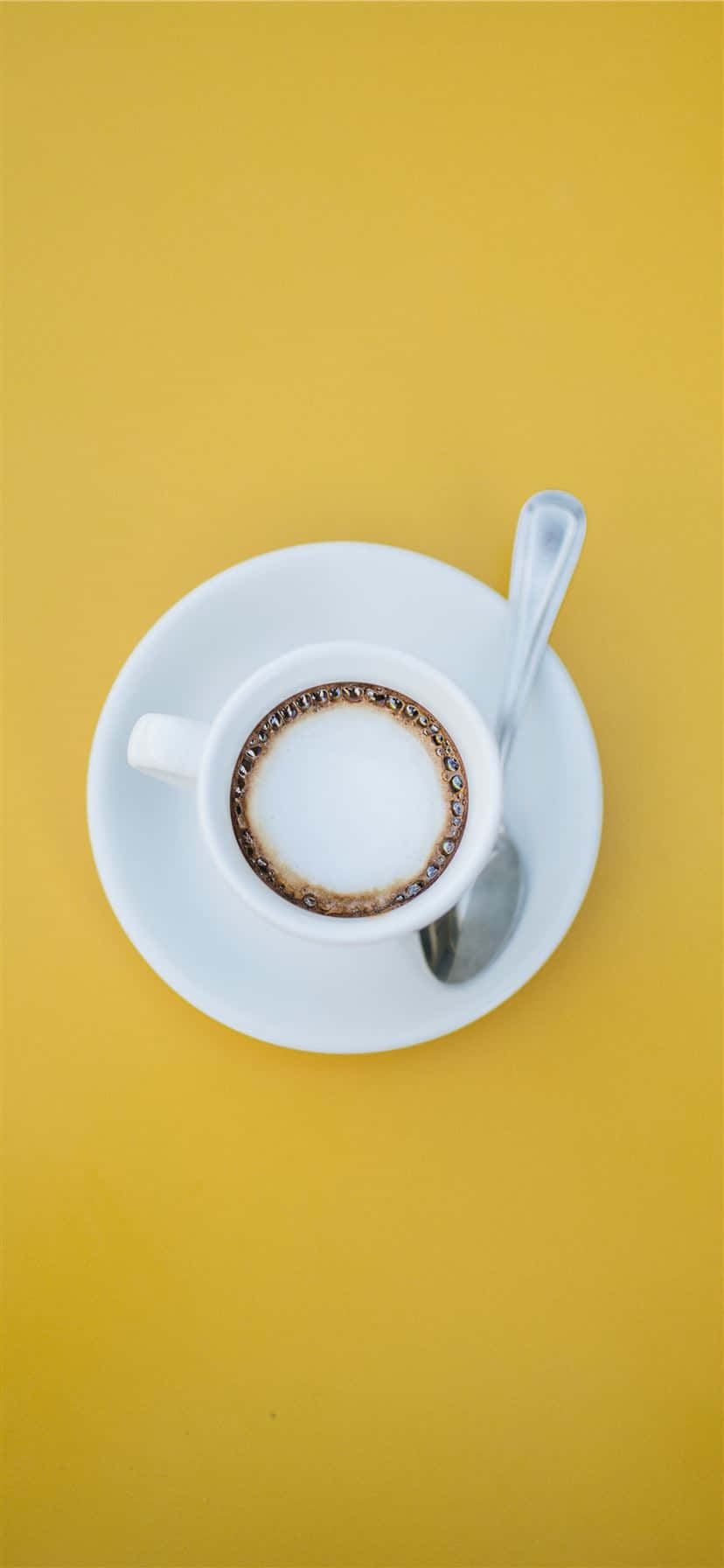 Æstetisk Kaffe Med Teske Wallpapers