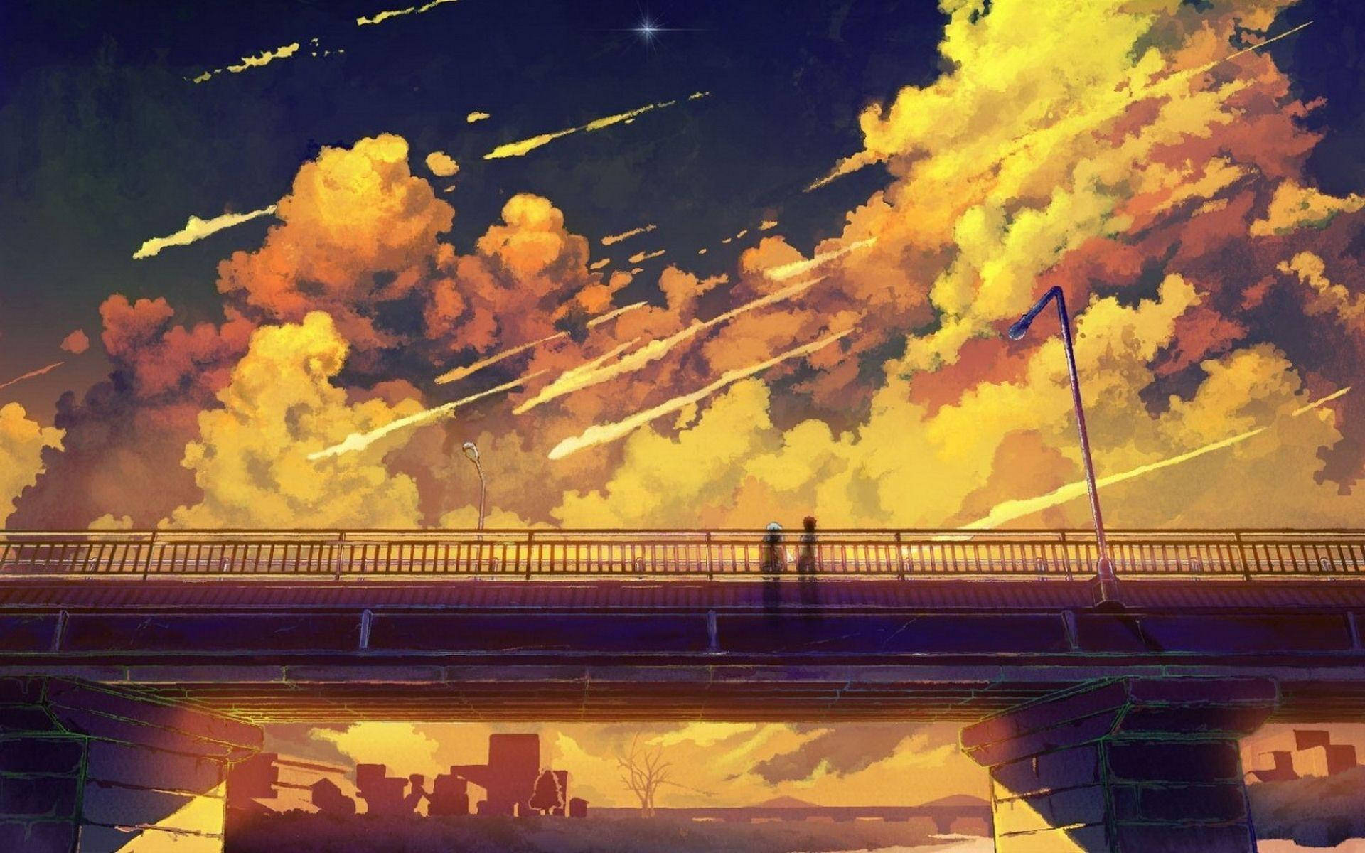 Æstetisk kunst med stjerneskud Wallpapers