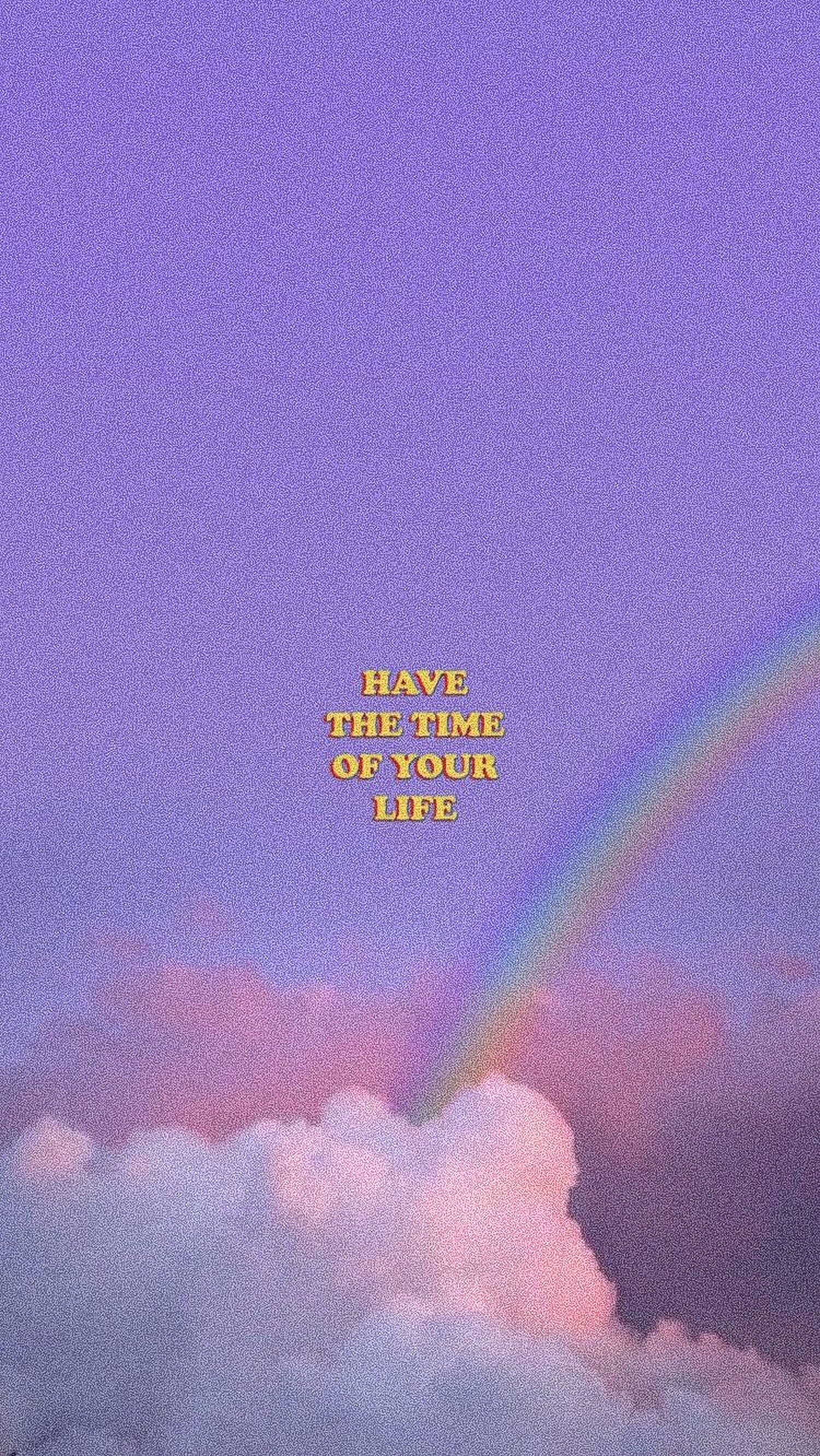 Æstetisk lilla himmel med pastelregnbue Wallpapers