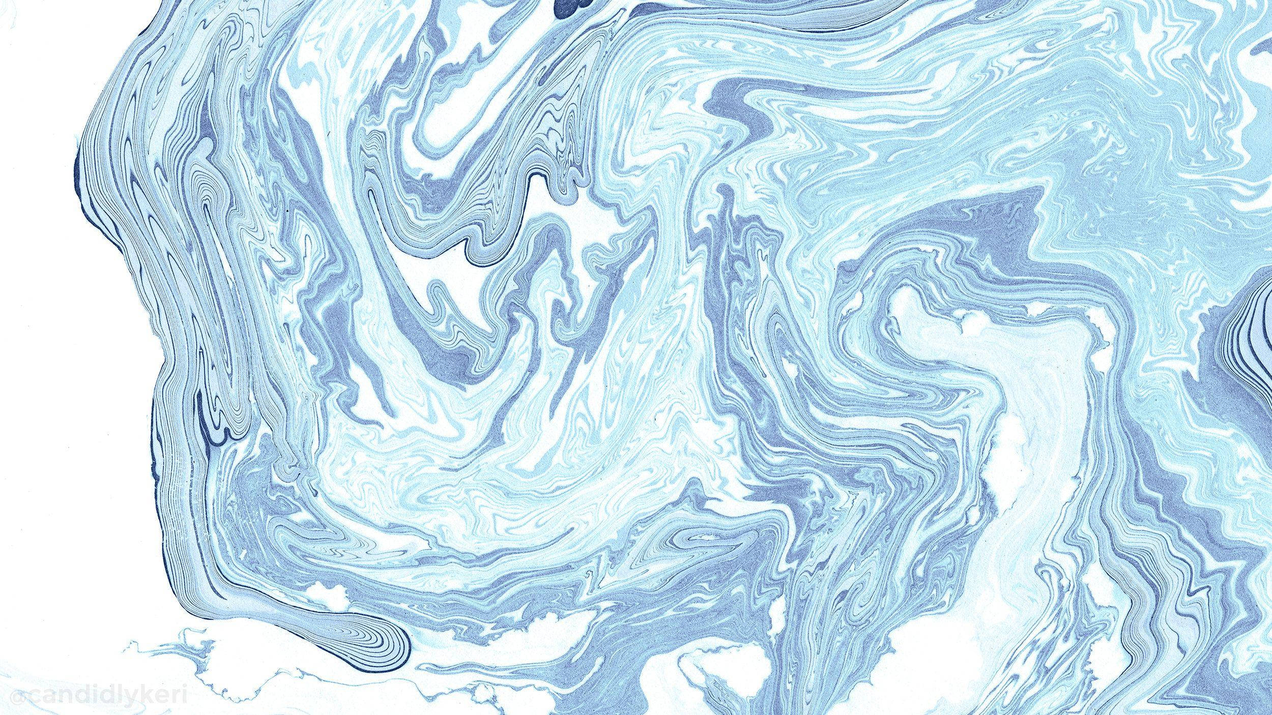 Æstetisk MacBook blå vand abstrakt Wallpapers