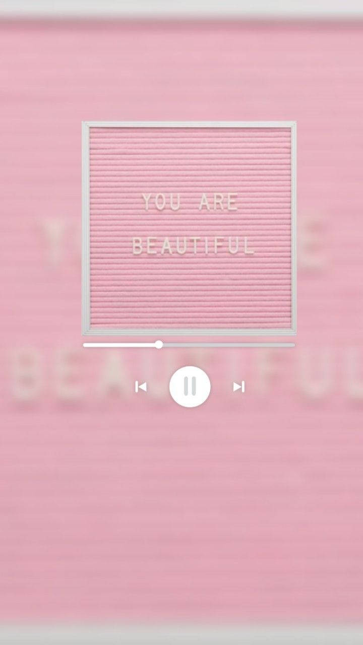 Æstetisk musik med You Are Beautiful Wallpapers